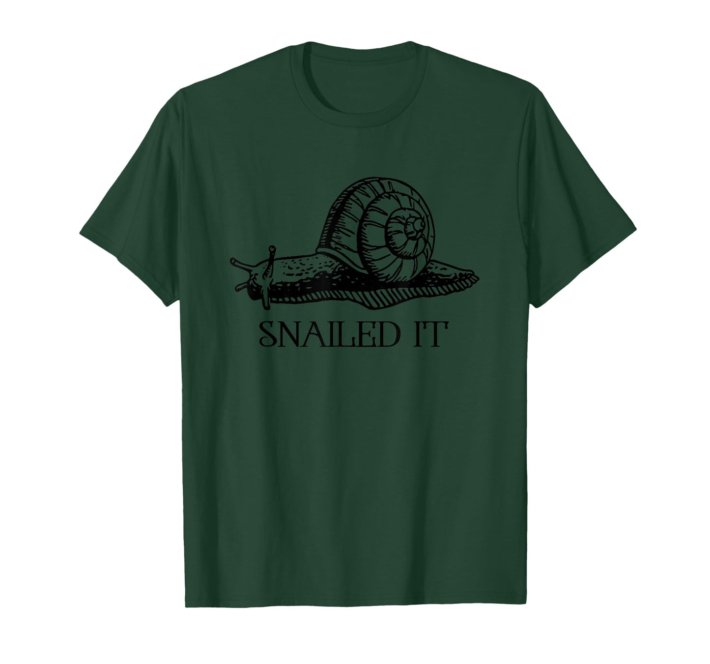 Snailed It. Garden Snail Tshirt. Cool Animal Lovers Gift T-Shirt