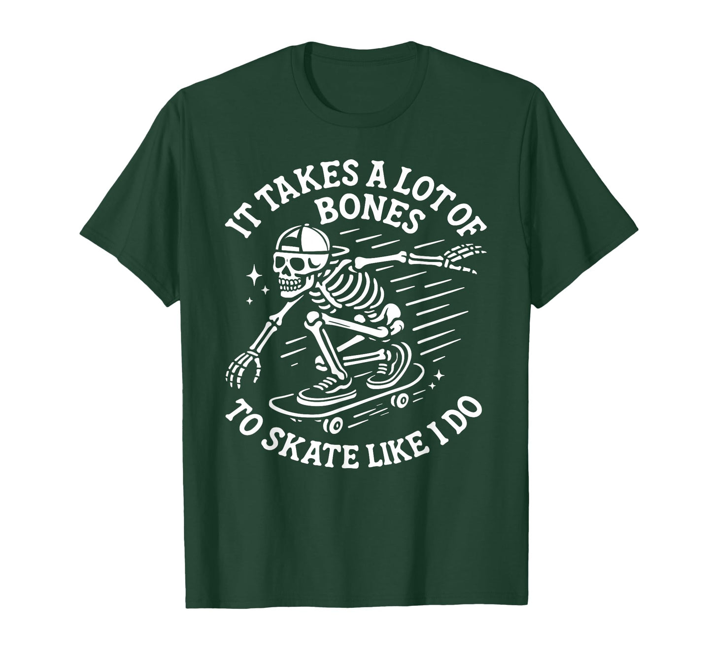 Skateboarding Skeleton Skater Skateboard Halloween Funny T-Shirt