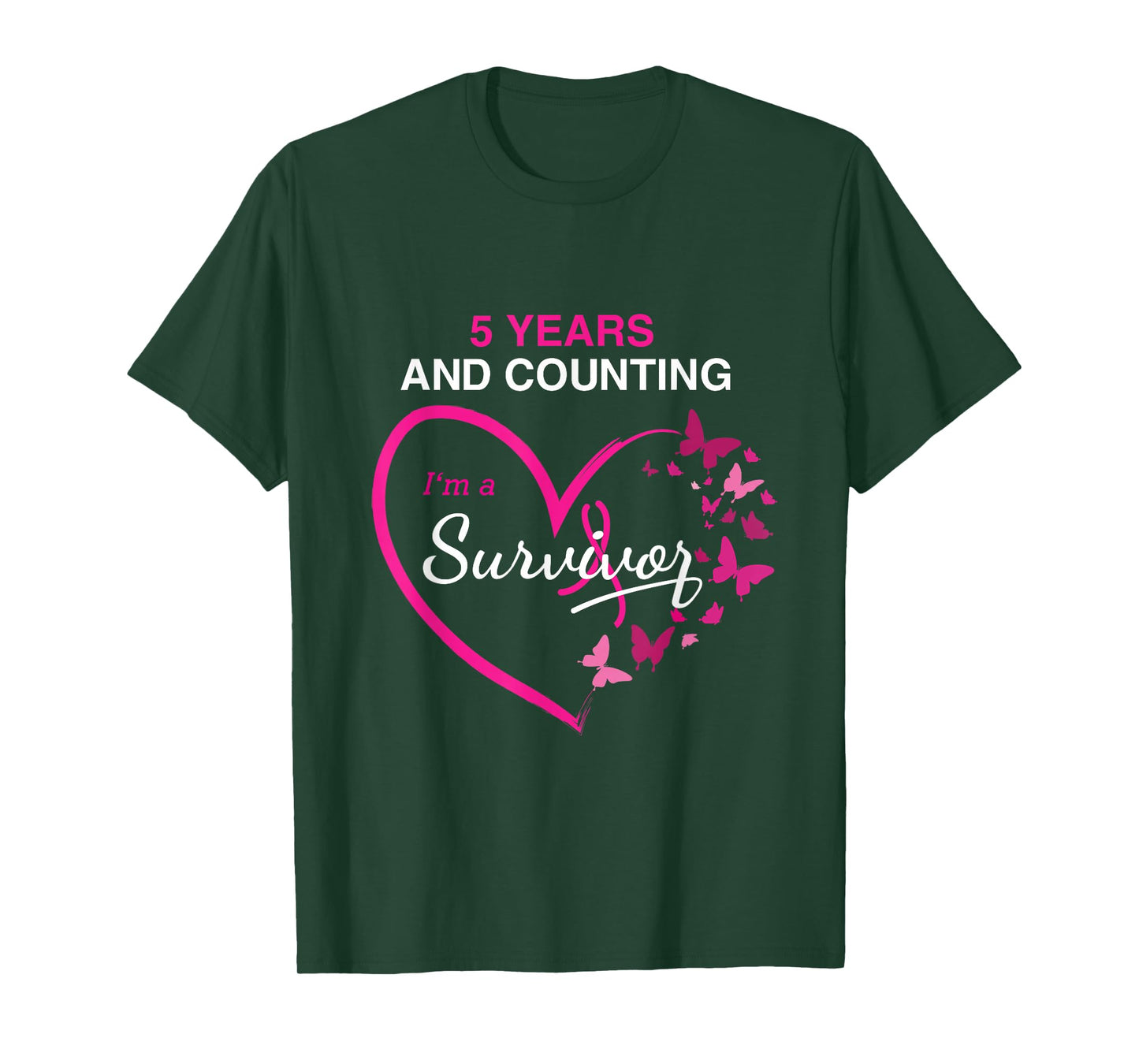 5 Year Breast Cancer Survivor Shirt 5 Years Cancer Free T-Shirt