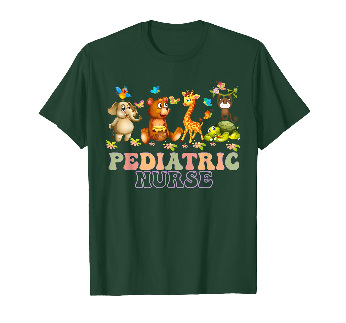 Pediatric Nurse Safari Baby Animals Nurse Appreciation Week T-Shirt