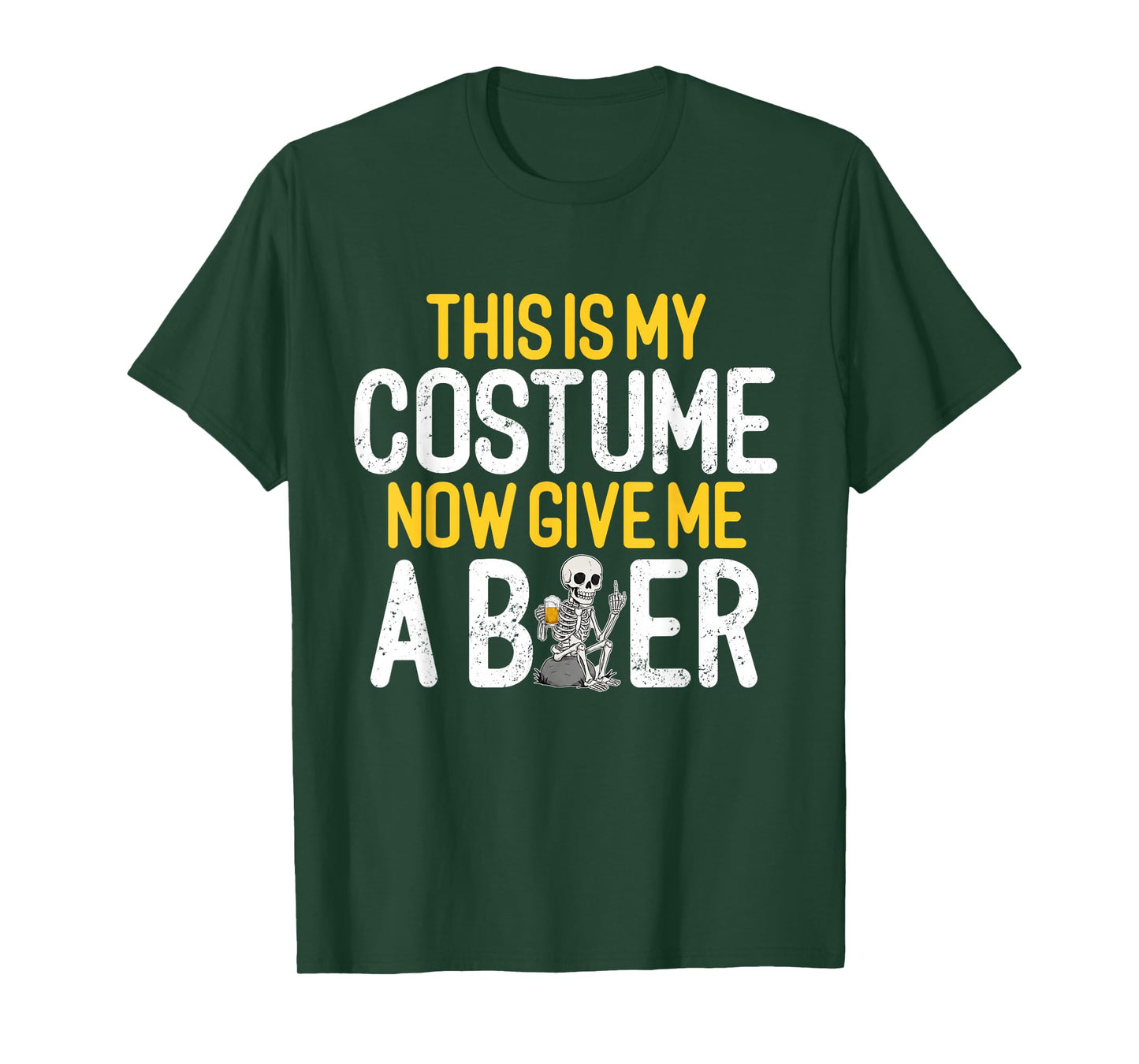 This is My Costume Beer Lover Skeleton Drinking Halloween T-Shirt
