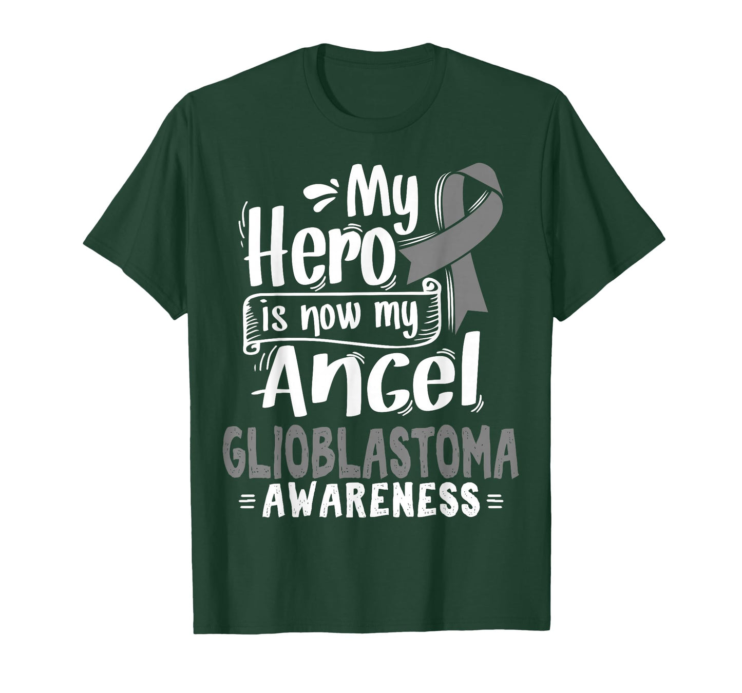 Glioblastoma Multiforme Awareness Tee - Gray Ribbon T-Shirt
