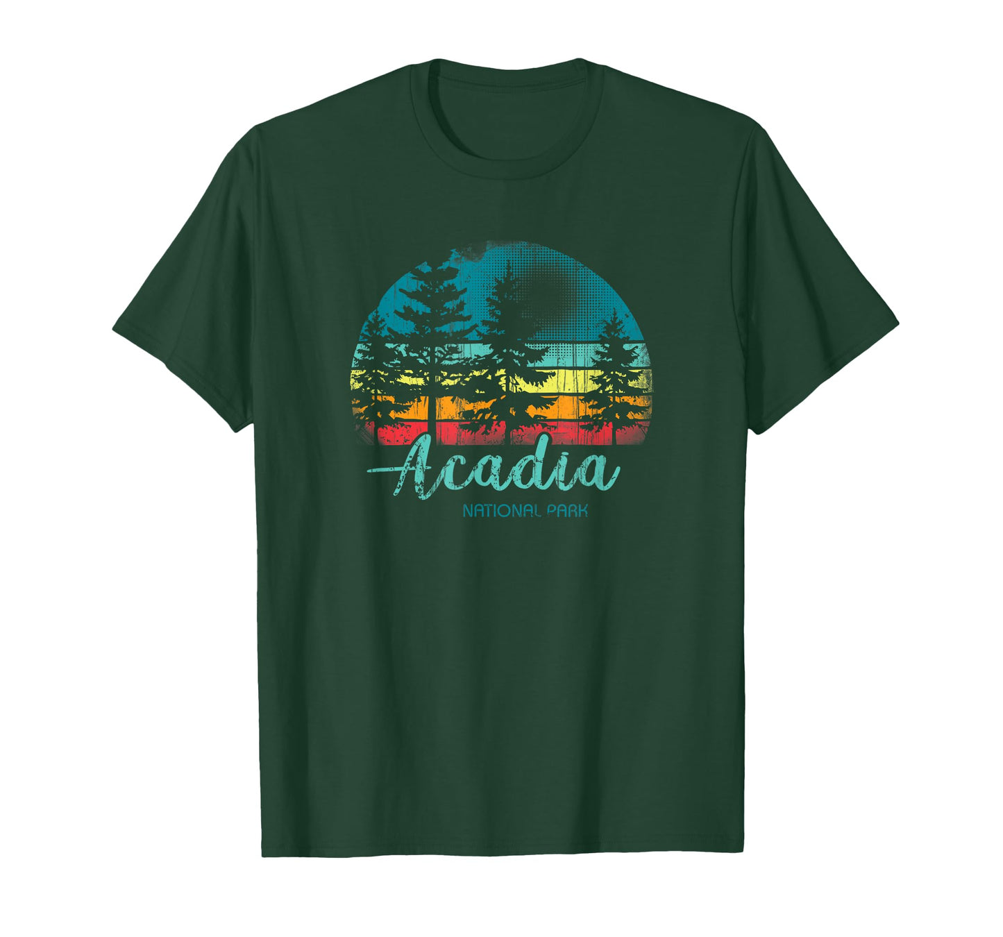 Acadia National Park Pines Vintage T-Shirt