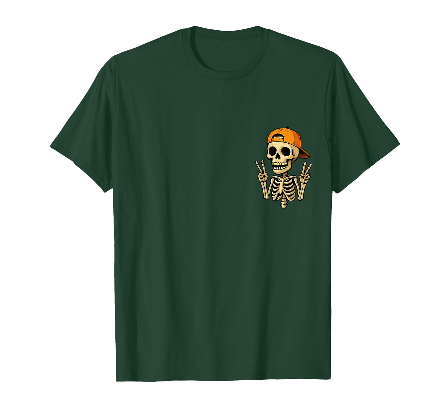 Halloween Skeleton Peeking in Pocket Skeleton Lover T-Shirt