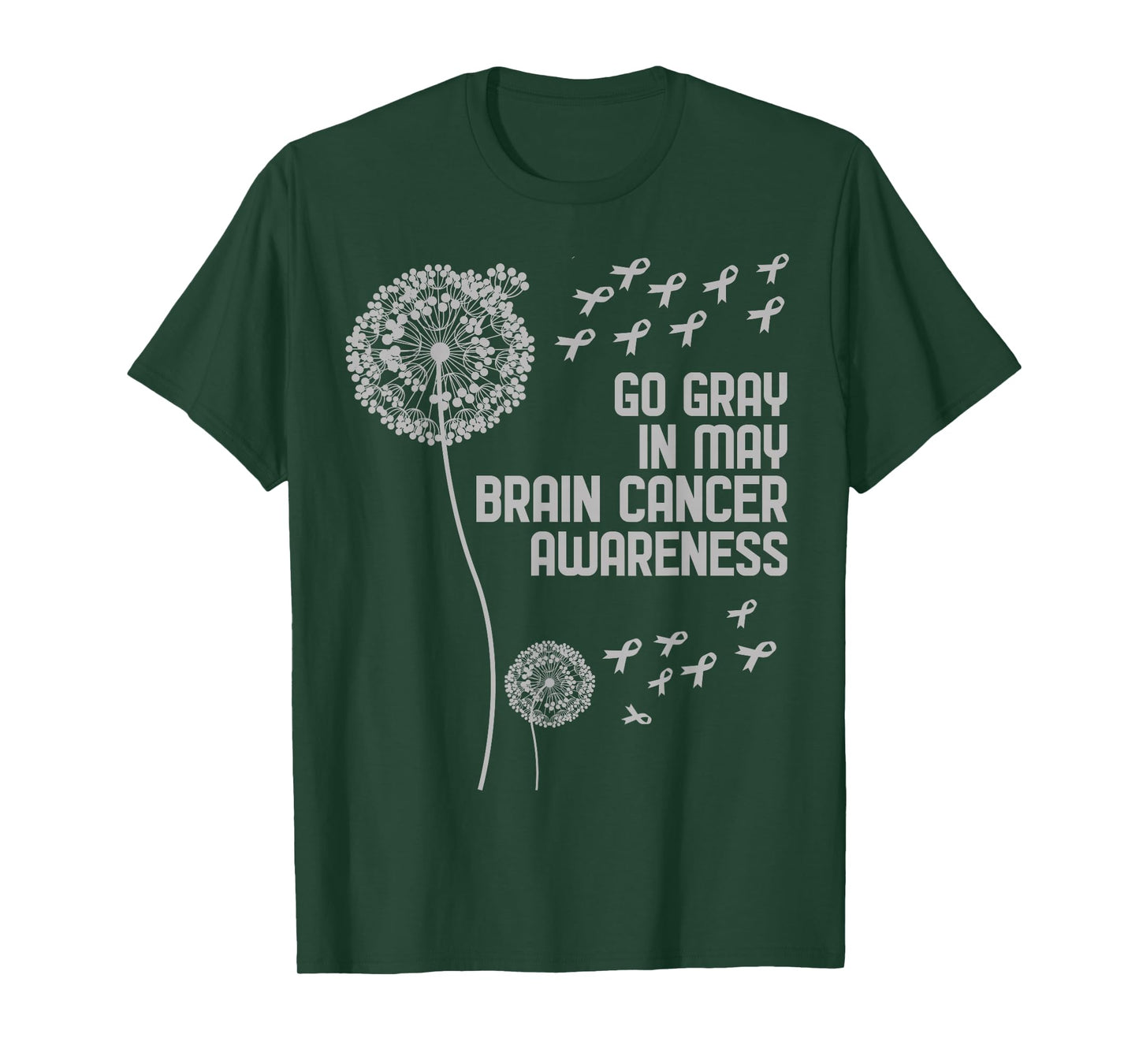 Brain Cancer Awareness Shirt Wear Gray Fight Brain Cancer T-Shirt