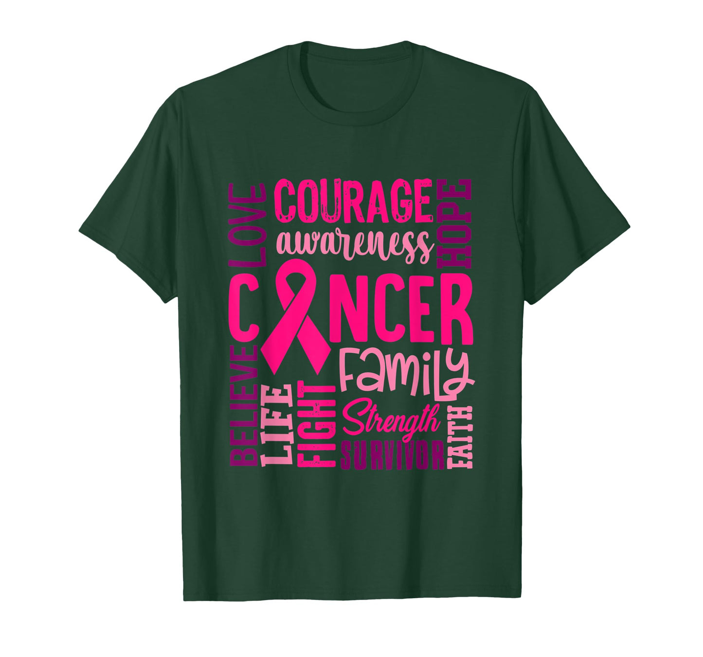 Pink Breast Cancer Awareness Survivor Supporter T-Shirt