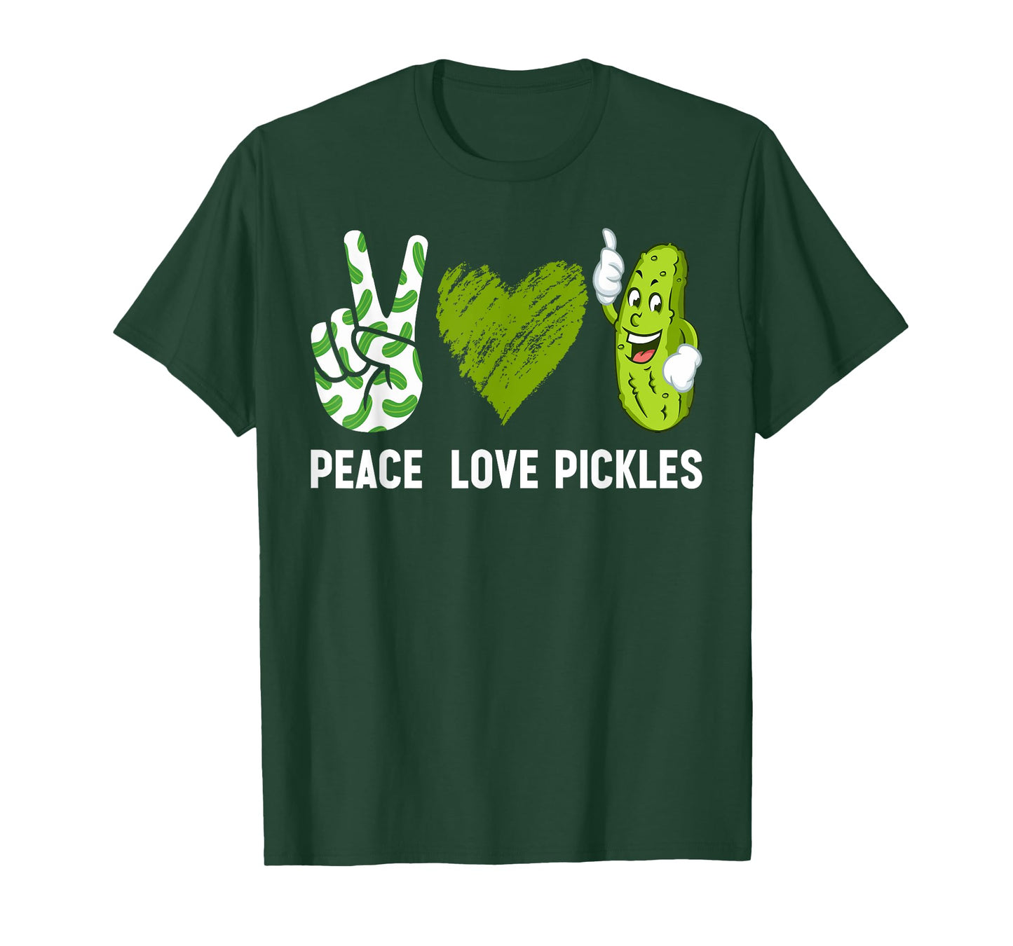 Peace, Love Pickles Retro Pickles Lover Food Lover T-Shirt