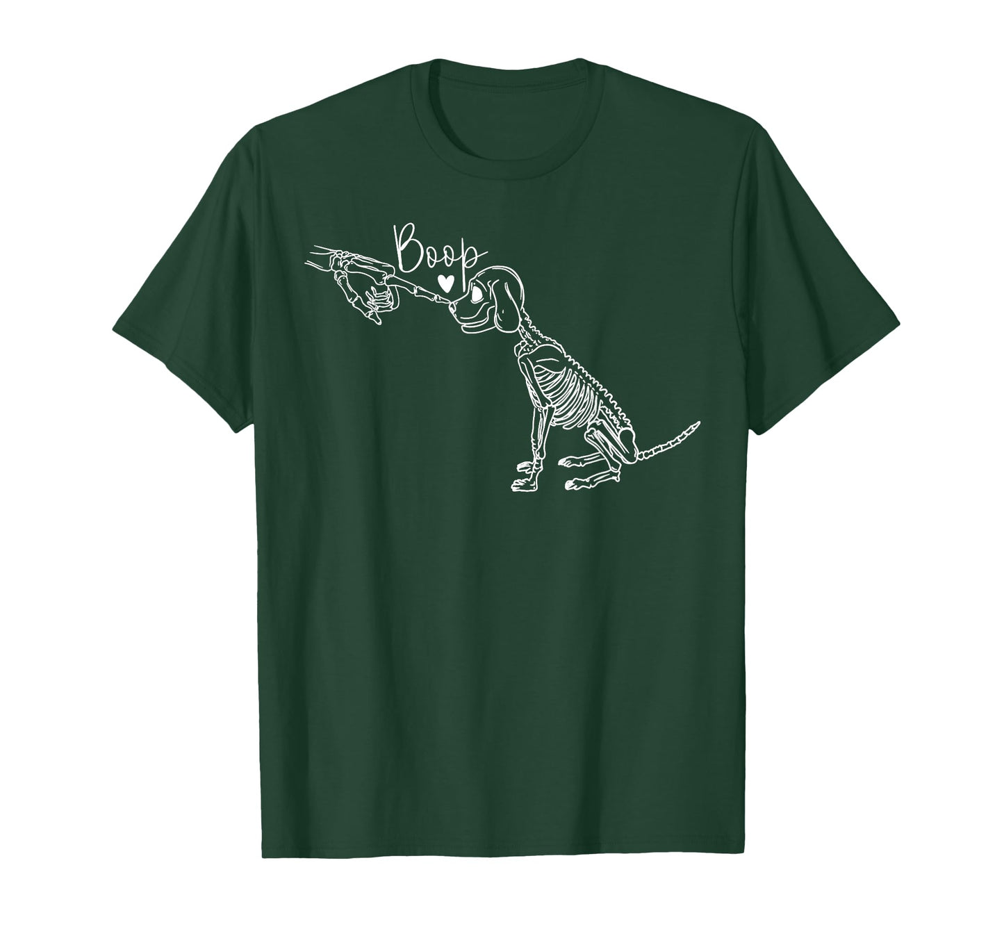 Skeleton Hand Dog Lovers Halloween Spooky Men Women Kids T-Shirt