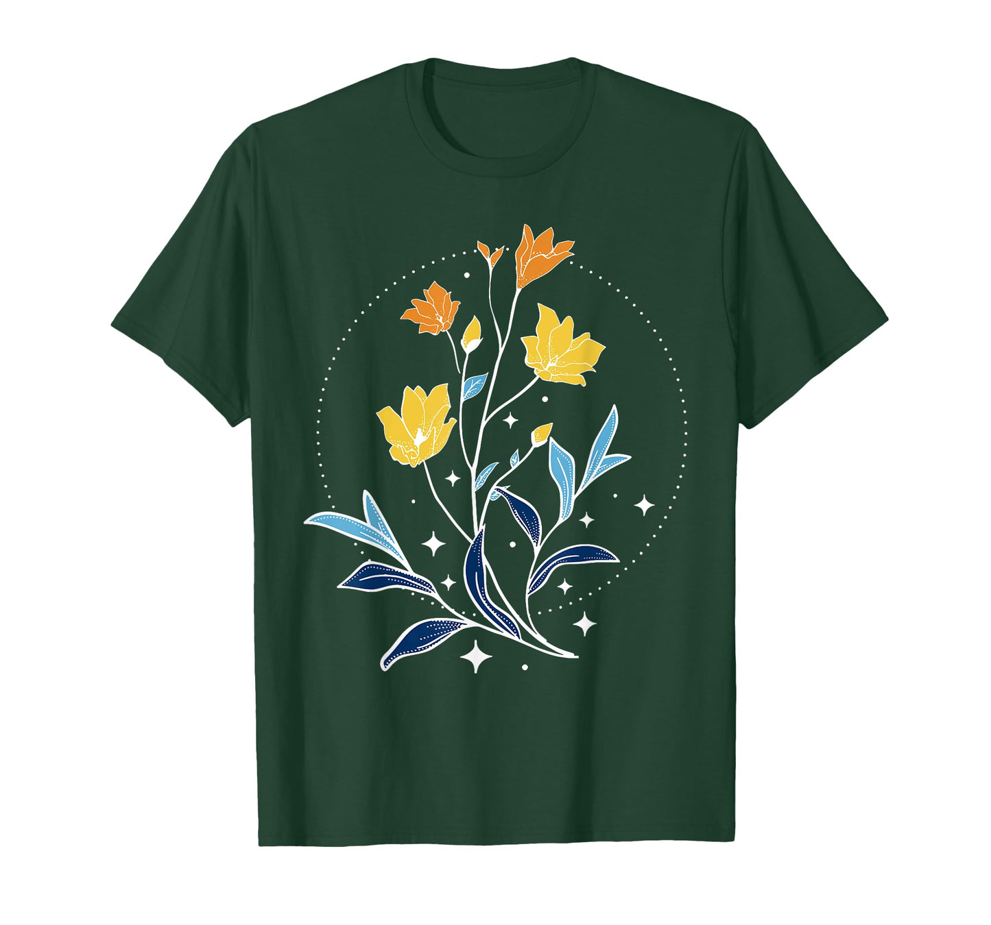 AroAce Pride Mystical Flowers Subtle LGBTQ Wildflower Outfit T-Shirt