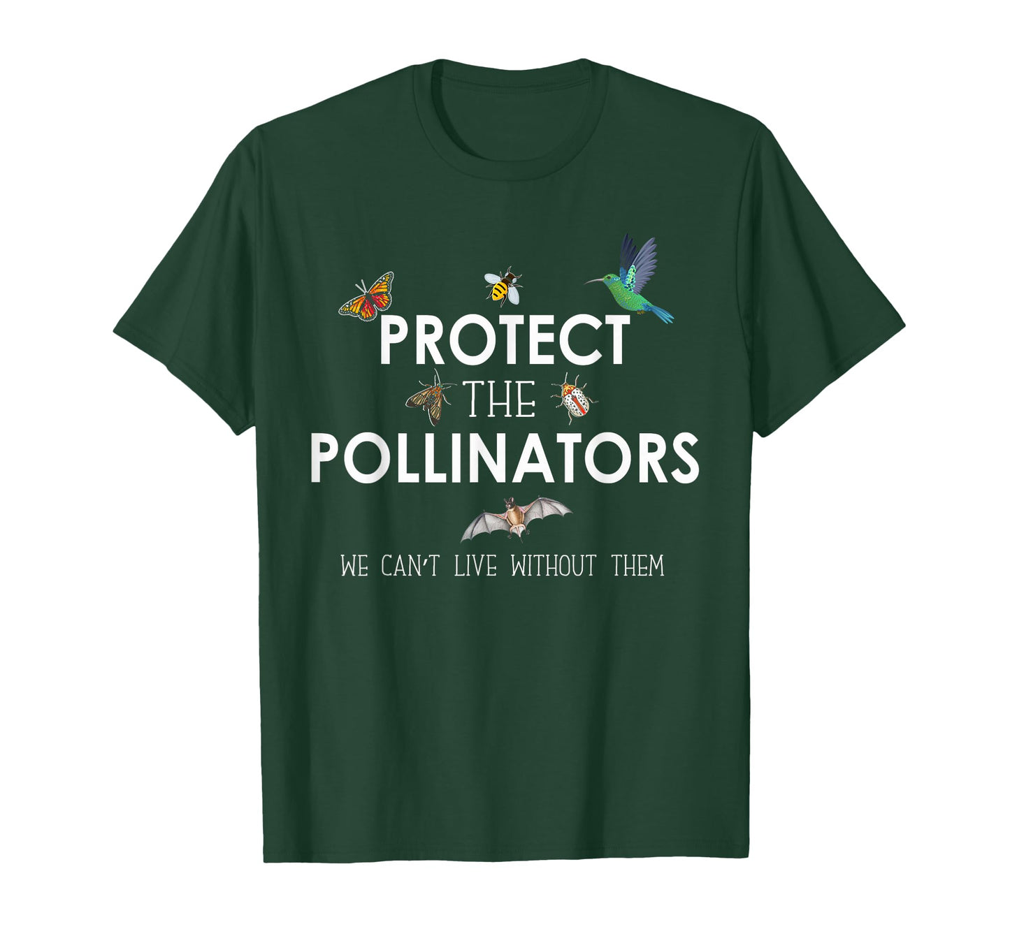 Butterfly Bat Bees Moth Shirt Protect the Pollinators T-Shirt