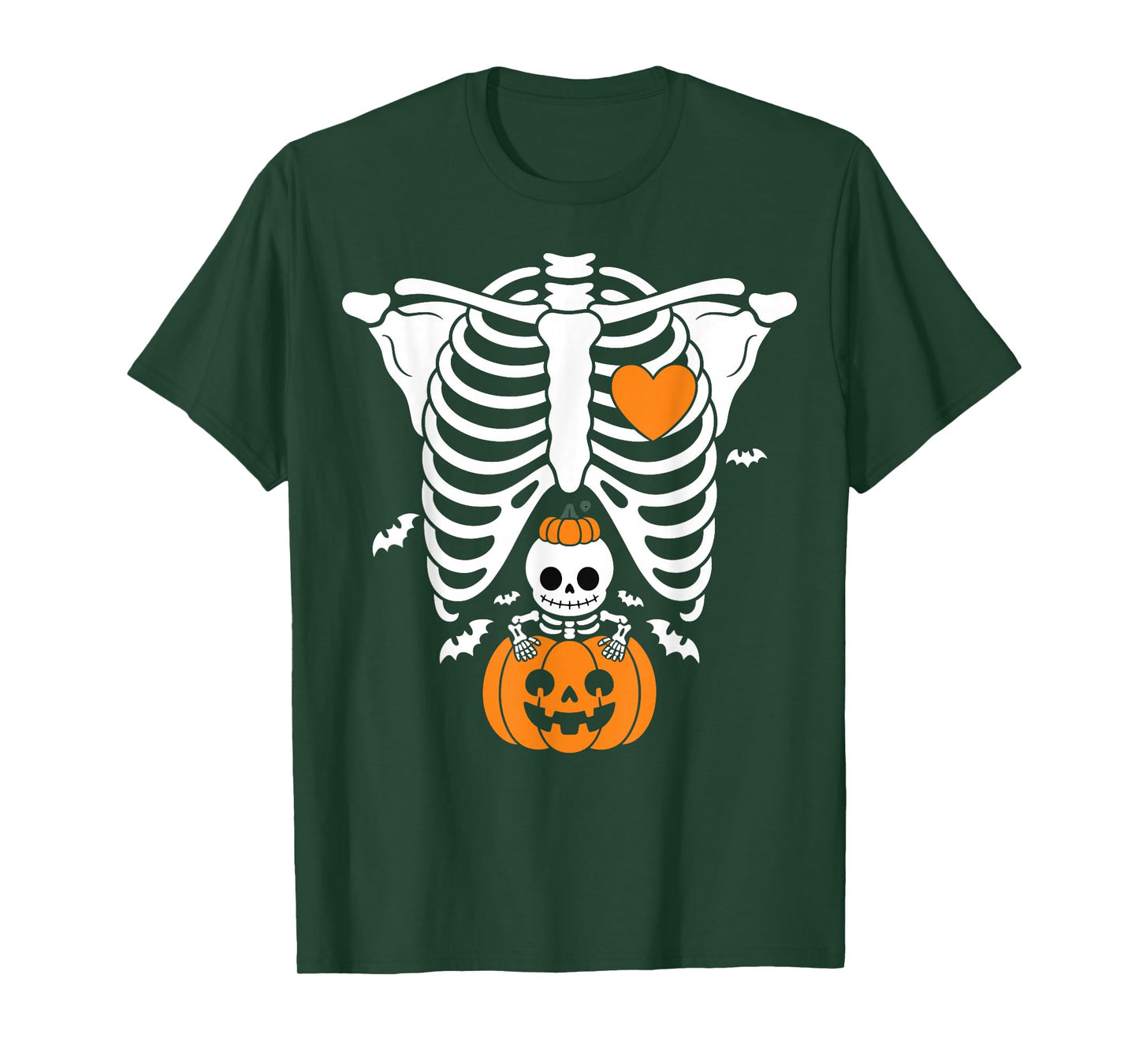 Funny Skeleton Mom Pregnancy Halloween Announcement Tee T-Shirt
