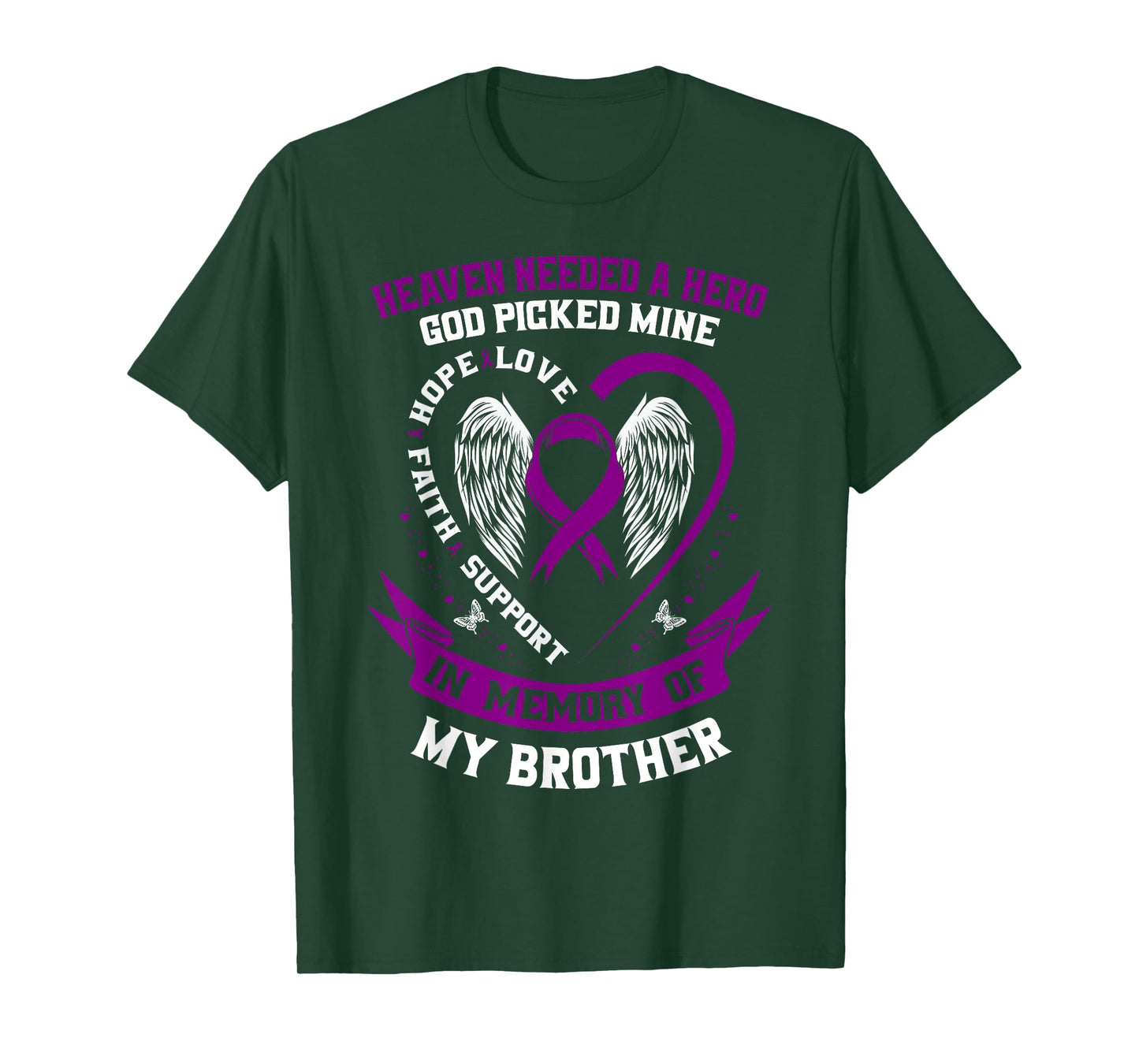 Wear Purple In Memory of Brother Pancreatic Cancer Awareness T-Shirt