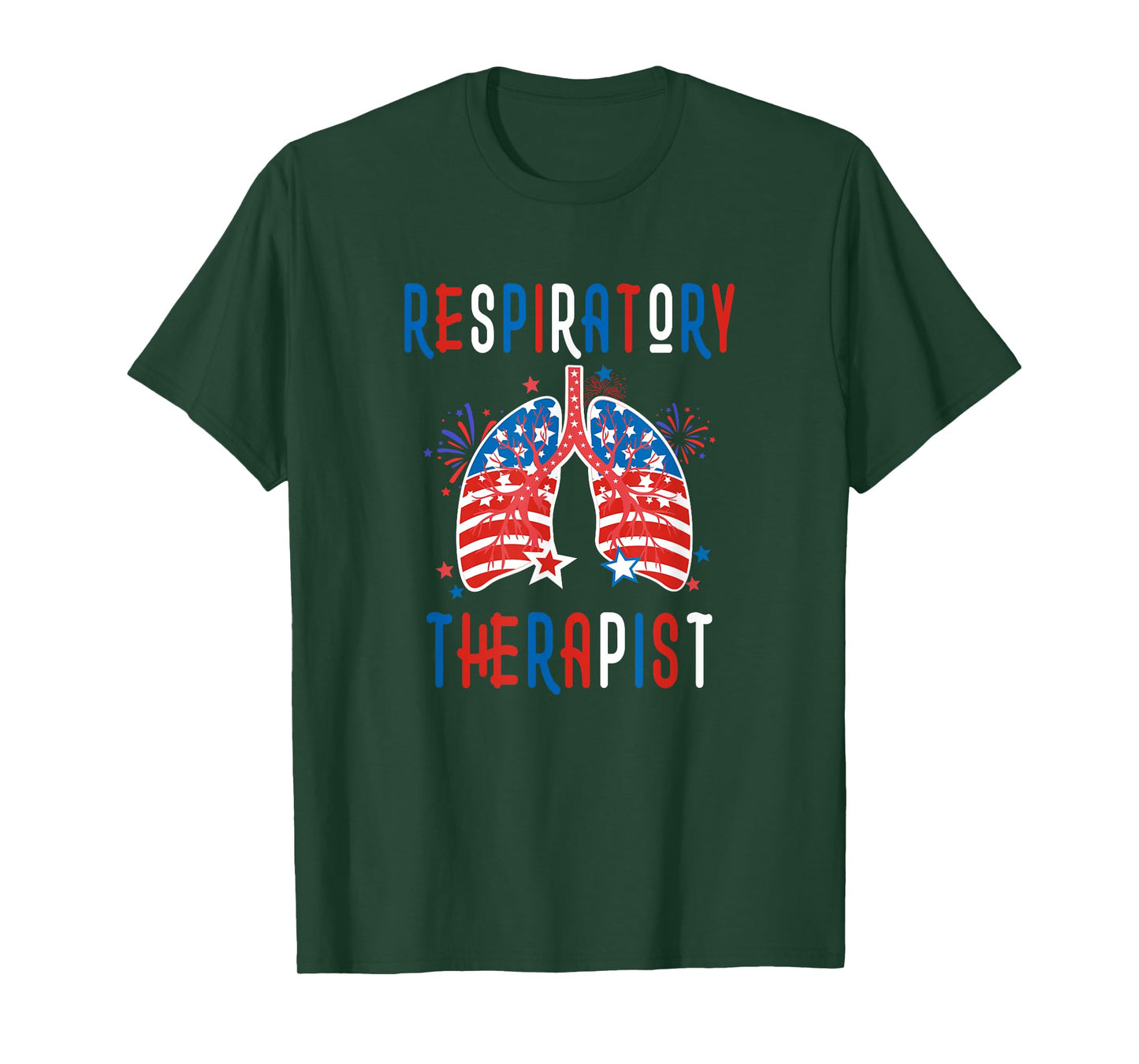 Respiratory Therapist 4th Of July Patriotic RT American Flag Women Men T-Shirt