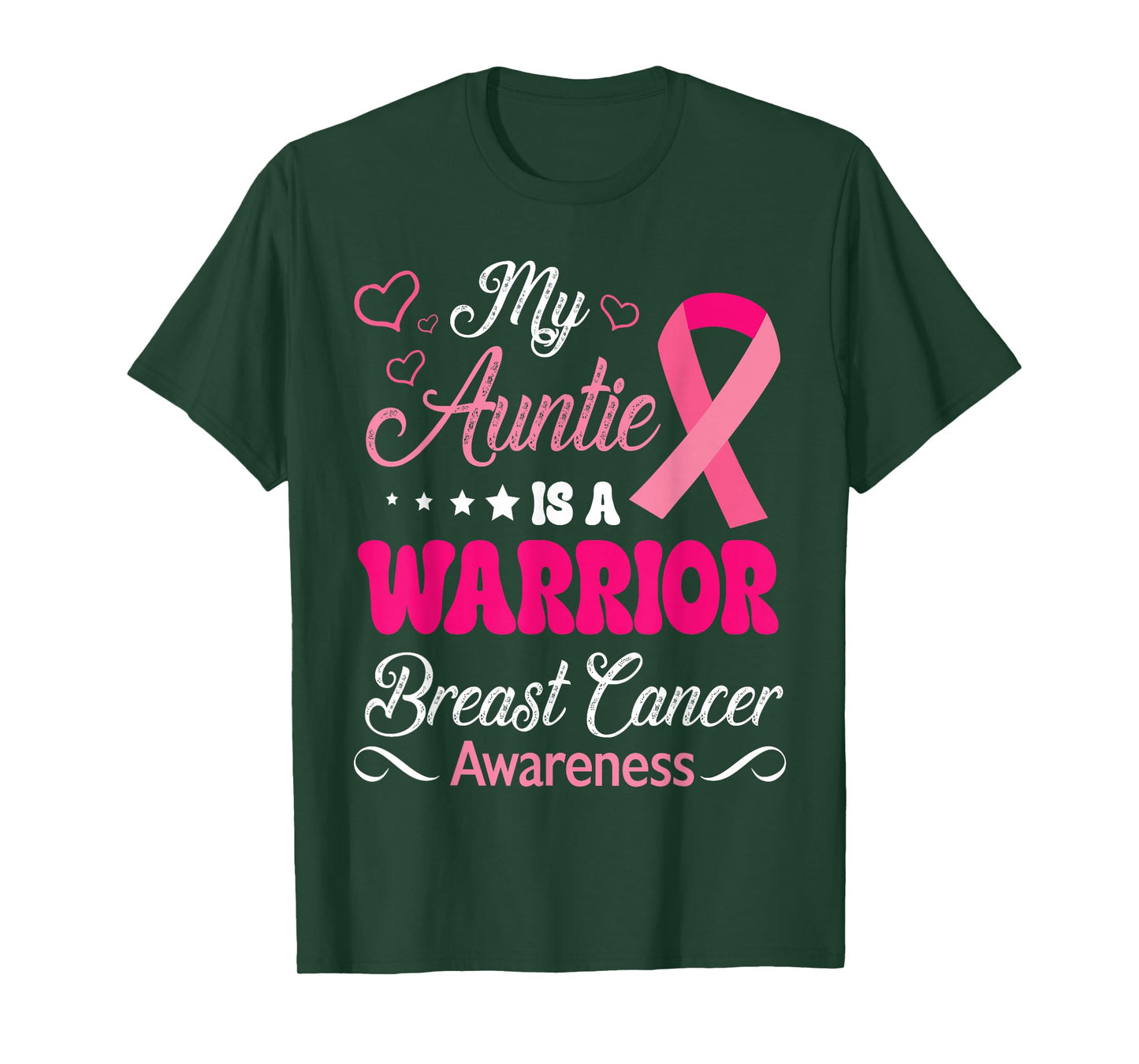 My Auntie Is A Warrior Breast Cancer Awareness Survivor Help T-Shirt