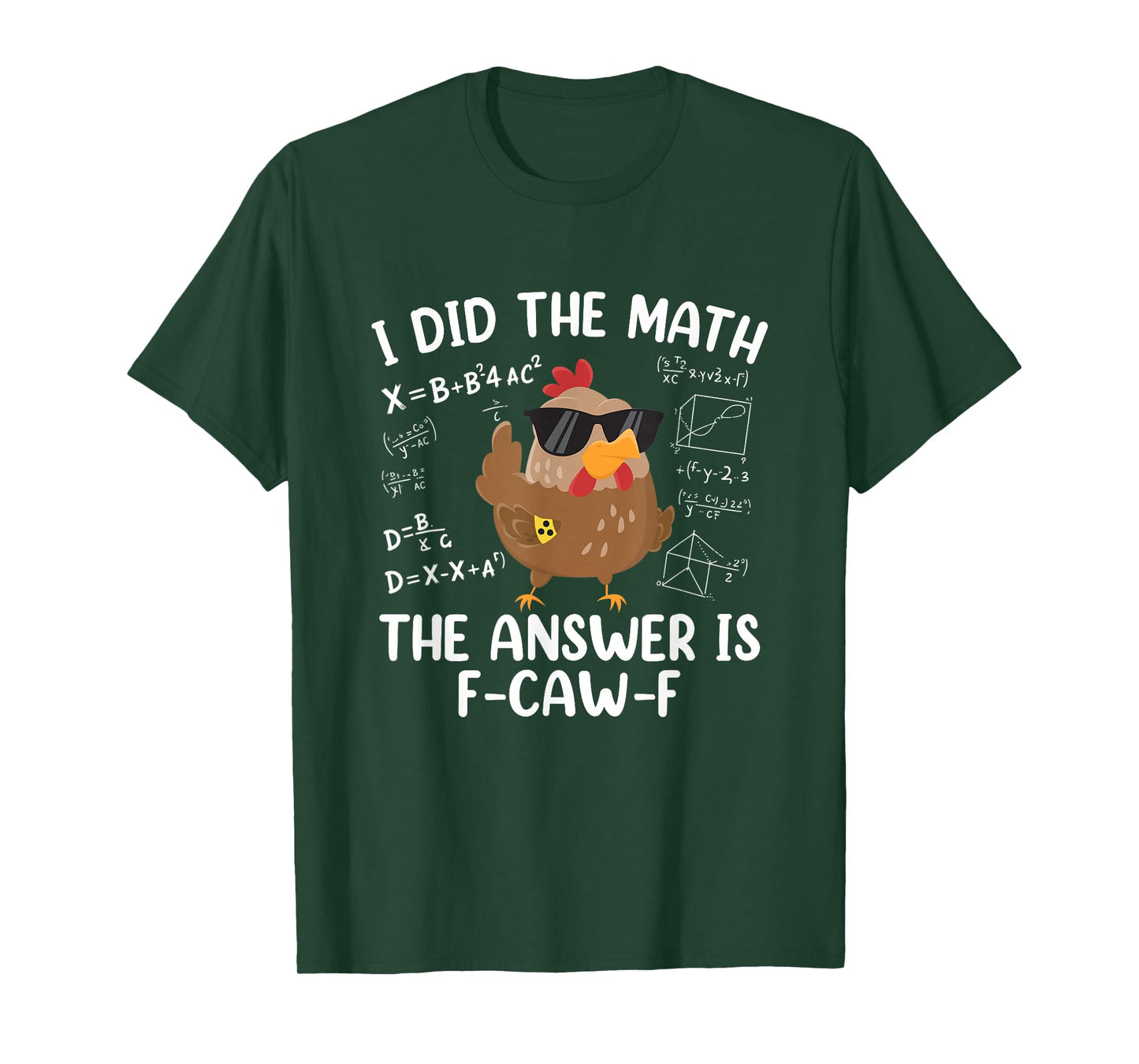F-Caw-F Math Chicken School Humor Halloween T-Shirt