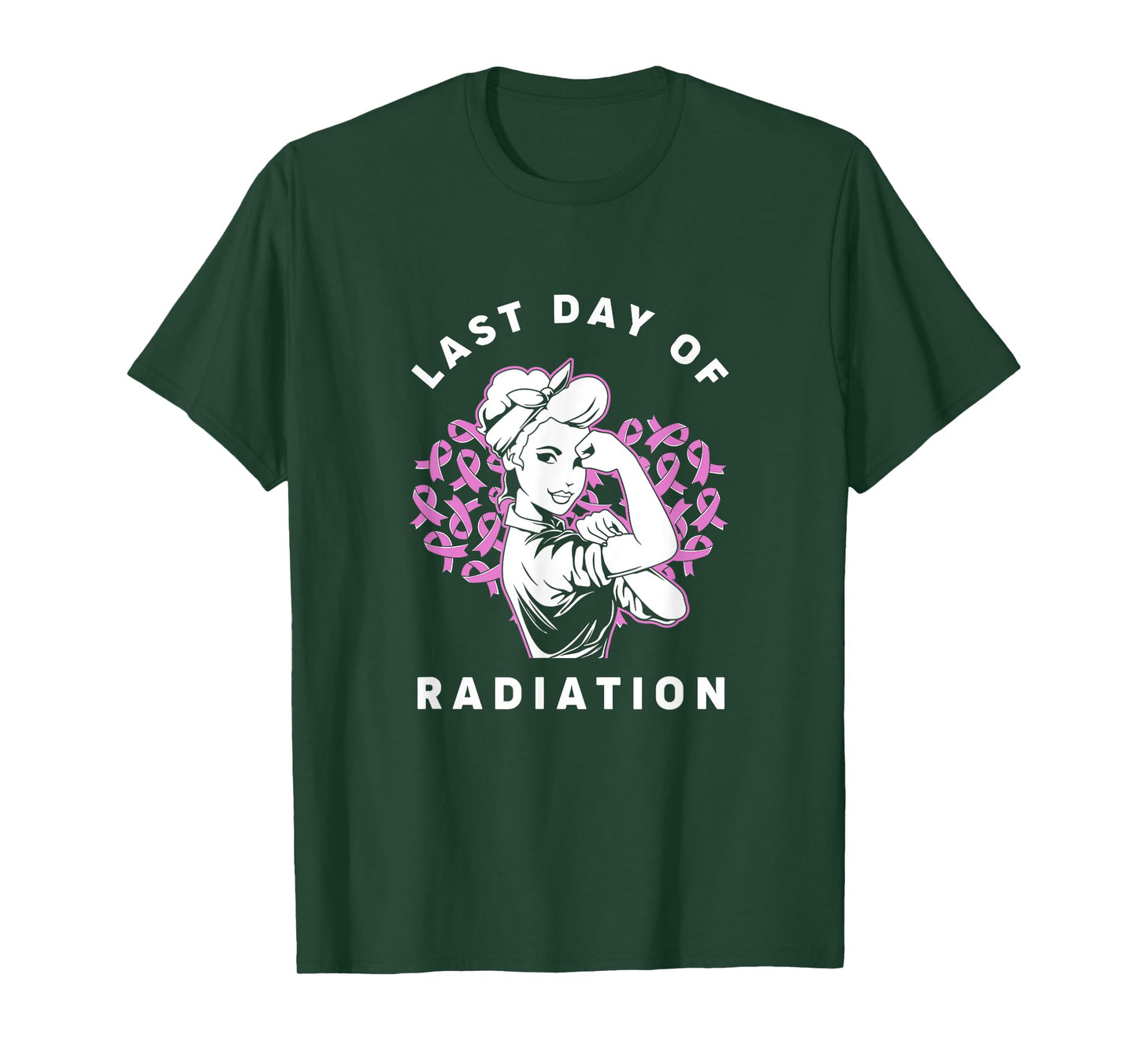 Radiation Therapy Strong Girl Last Day Of Radiation T-Shirt