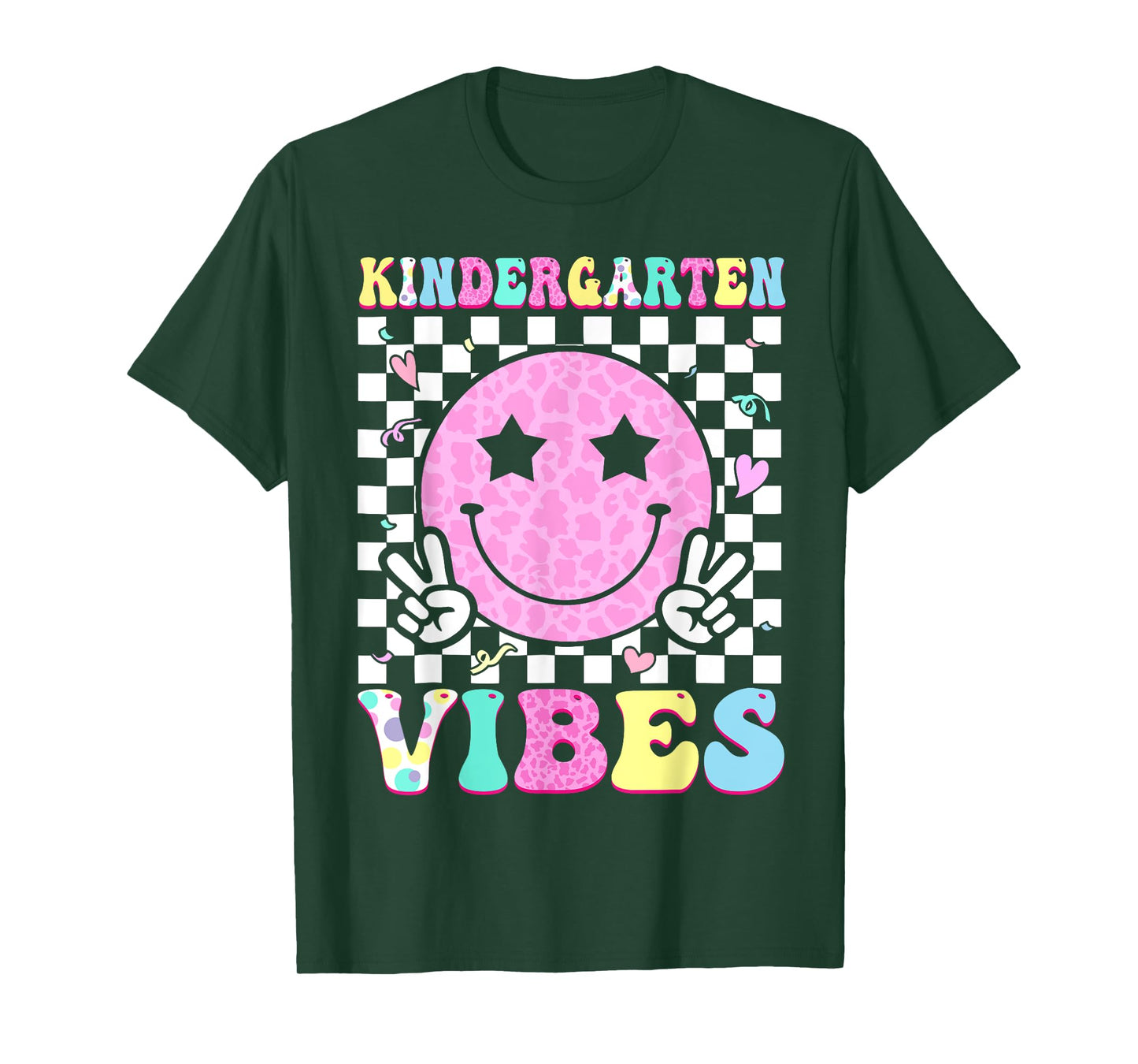Kindergarten Vibes Groovy Back to School Kinder Girls Kids T-Shirt