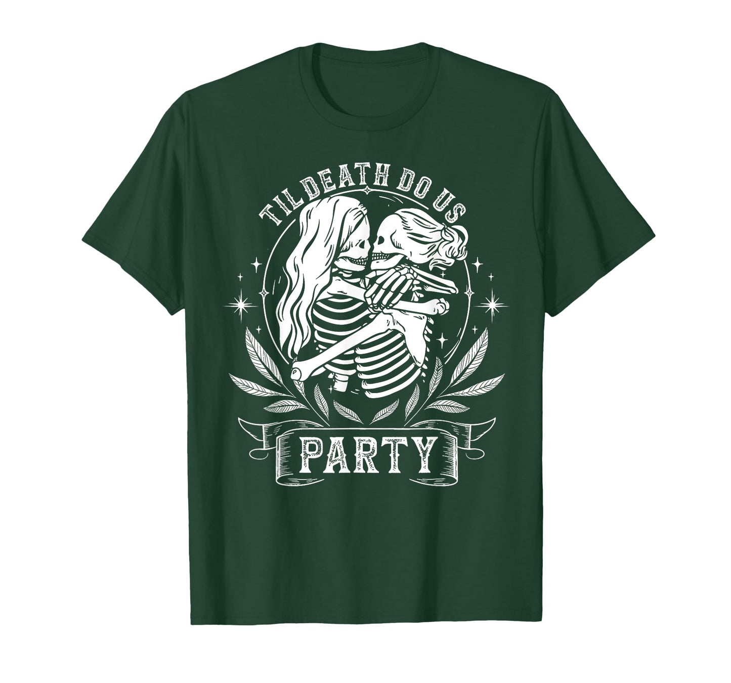 Til Death Do Us Party Retro Halloween Bachelorette Matching T-Shirt
