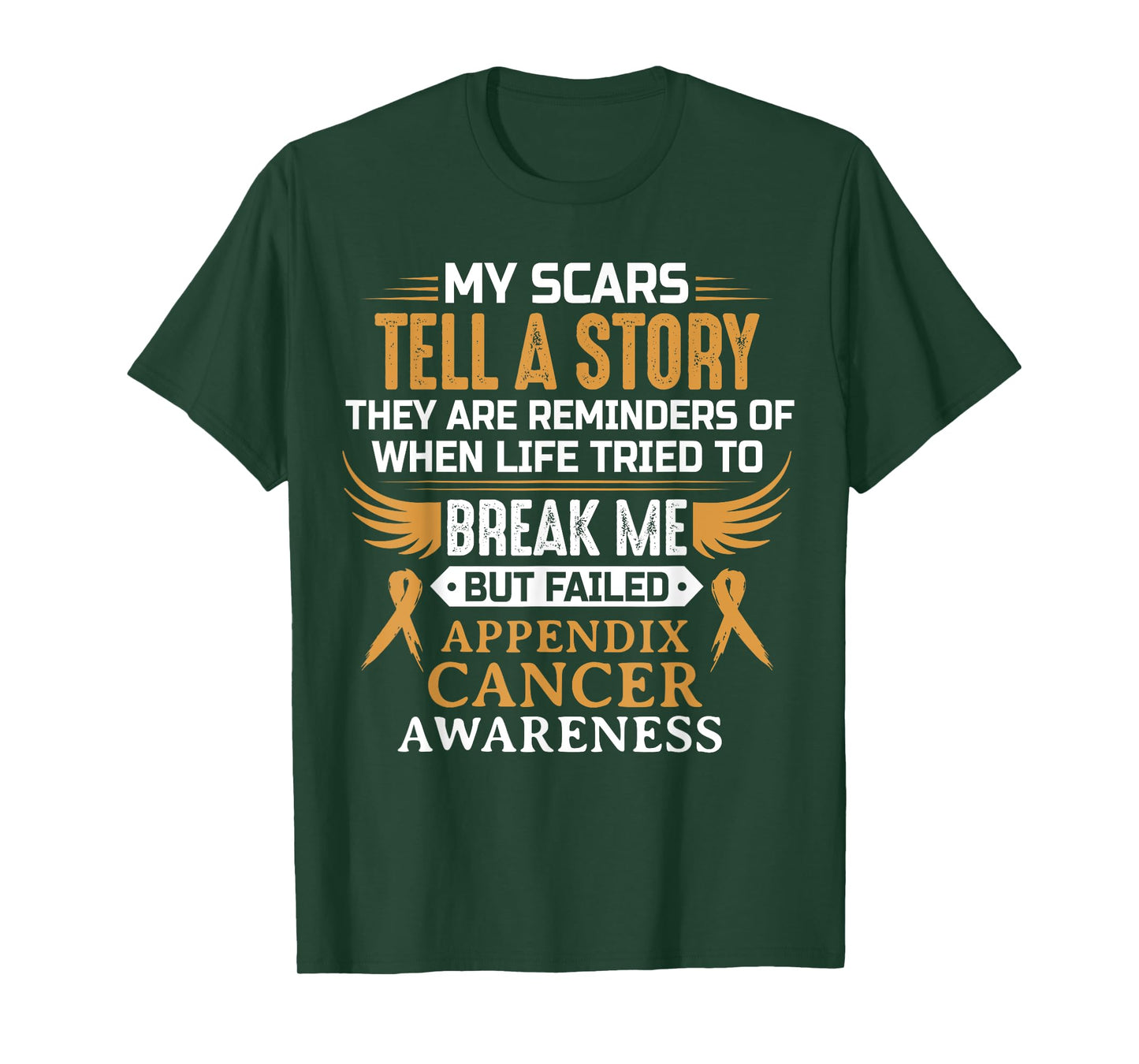 Appendix Cancer Awareness Survivor Ribbon Men Women T-Shirt