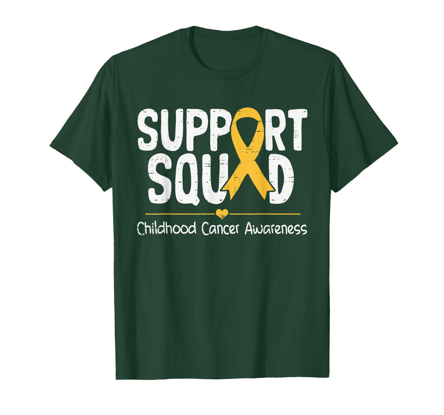 Support Squad Childhood Cancer Awareness Gold Ribbon T-Shirt
