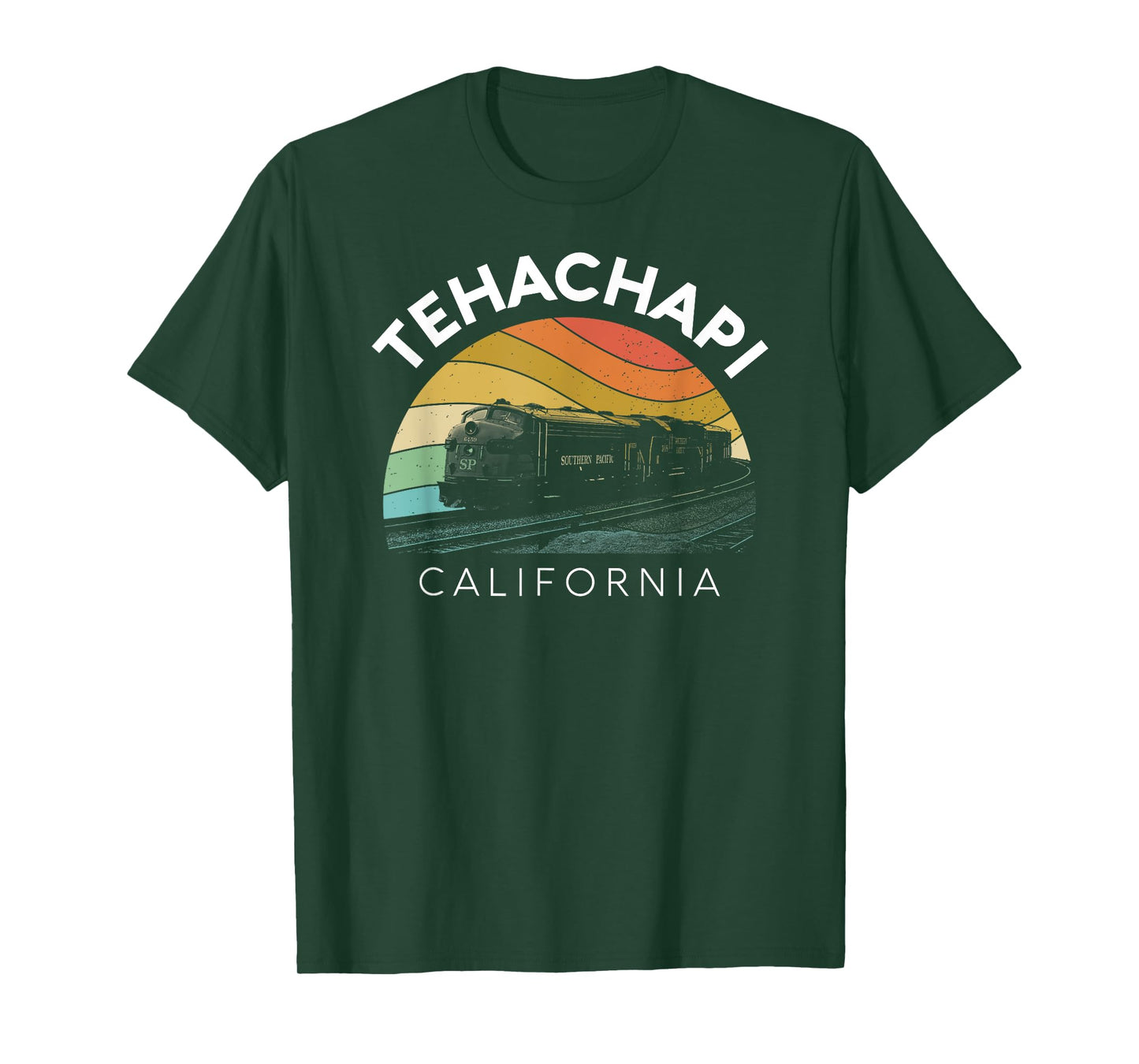 Tehachapi California Mountains Retro Railroad Loop Kern Camp T-Shirt