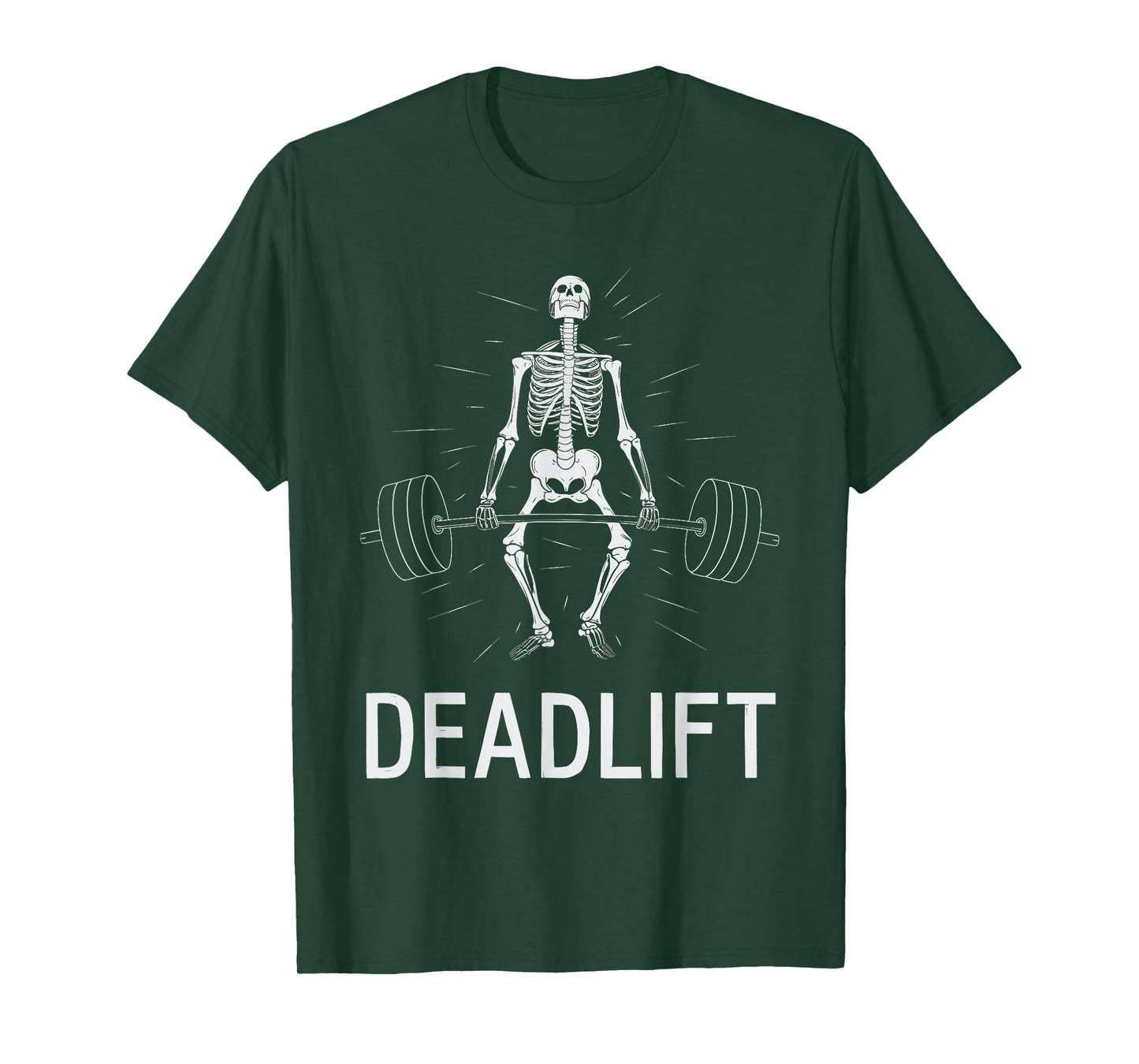 Skeleton Deadlift Spooky Weightlifting Workout T-Shirt
