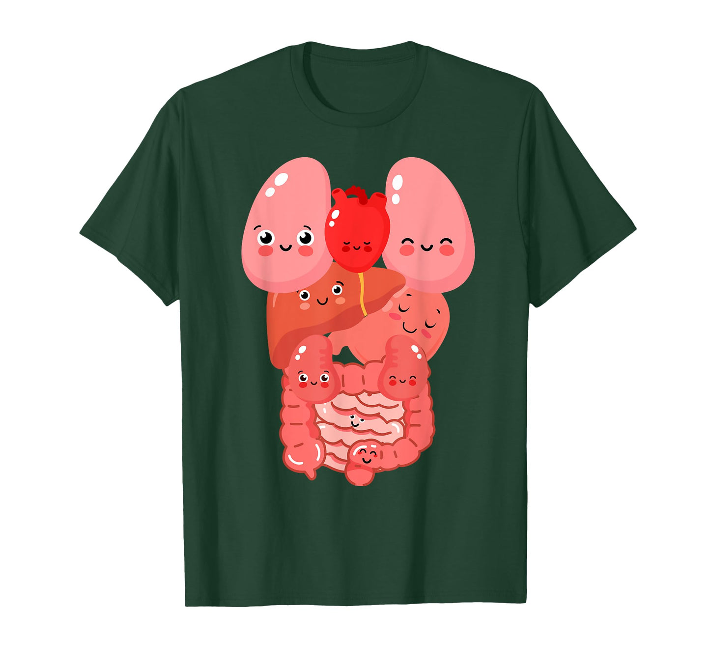 Internal Organs Funny Human Anatomy Smiling T-Shirt