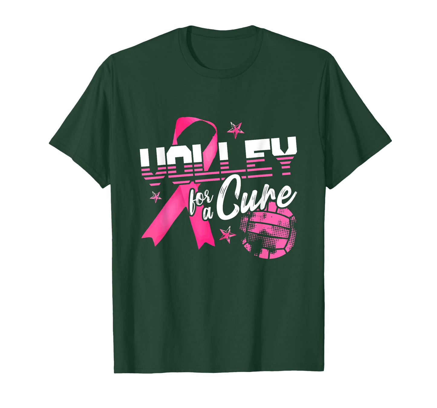 Volley For A Cure Volleyball Breast Cancer Awareness T-Shirt