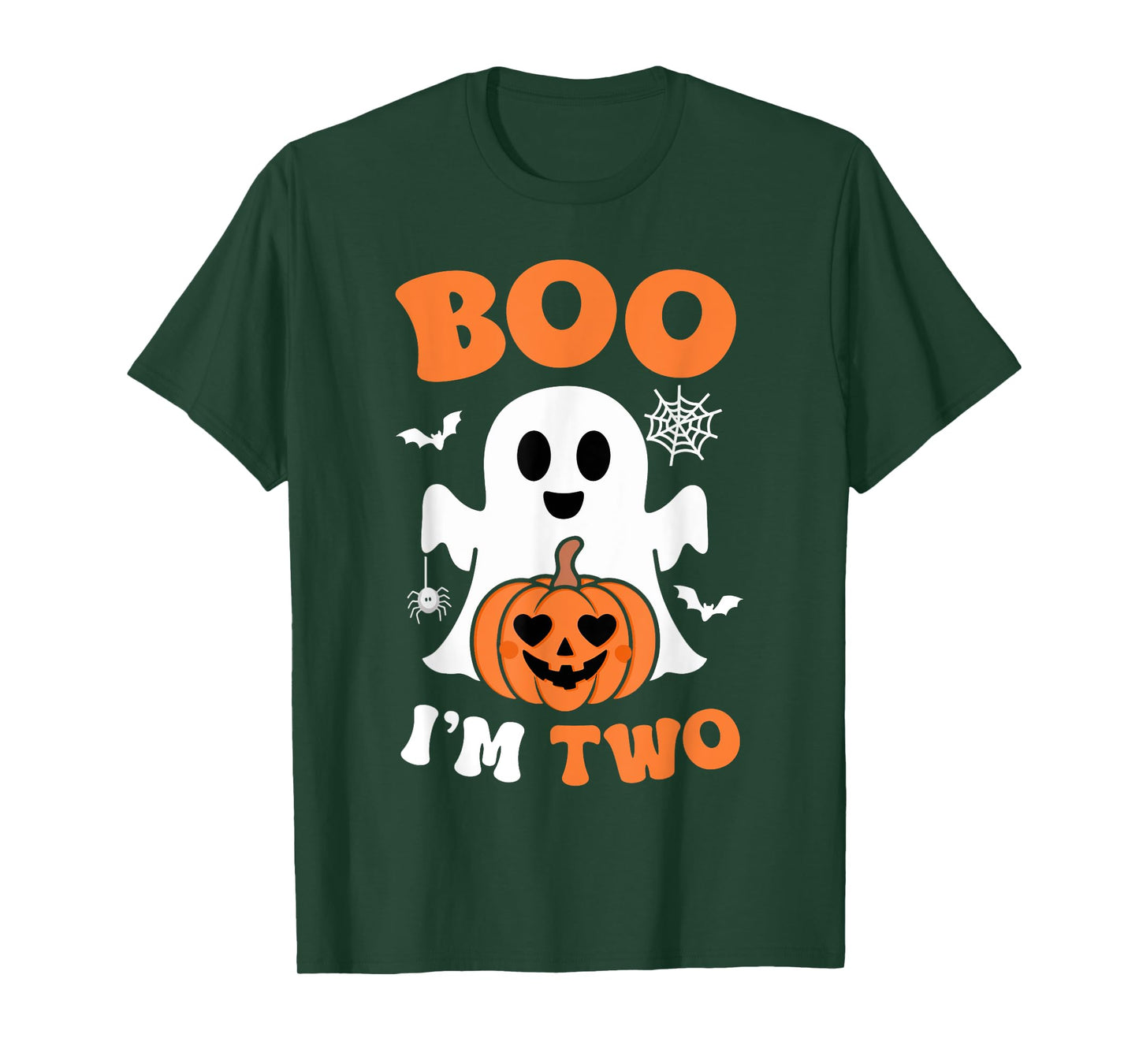 Ghost Boo I'm Two Year 2nd Birthday Boys Halloween Groovy T-Shirt