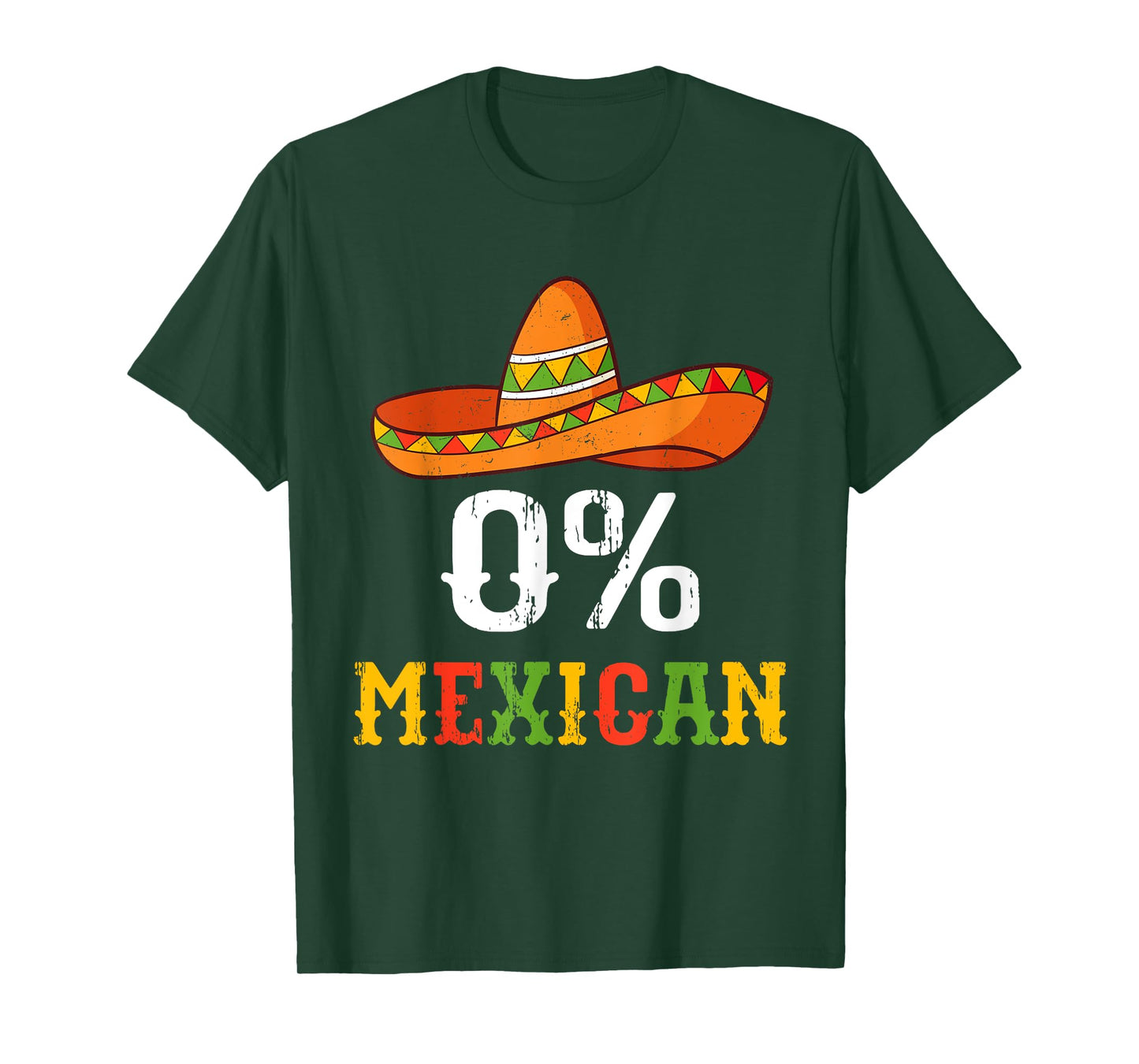 0% Mexican Cinco De Mayo Fiesta Sombrero Funny Men Women Kid T-Shirt