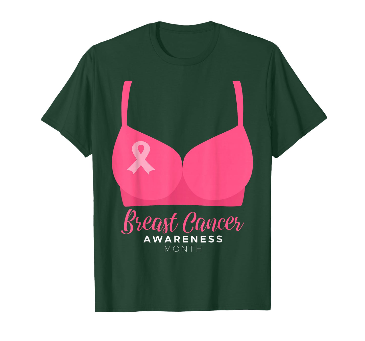 BRA Breast Cancer Awareness Month Wear Pink Ribbon October T-Shirt