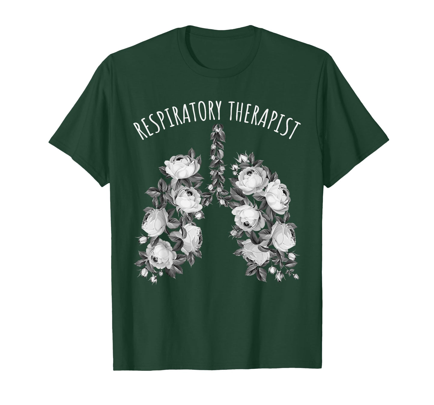 Respiratory Therapist Valentines Artistic Flowers T-Shirt