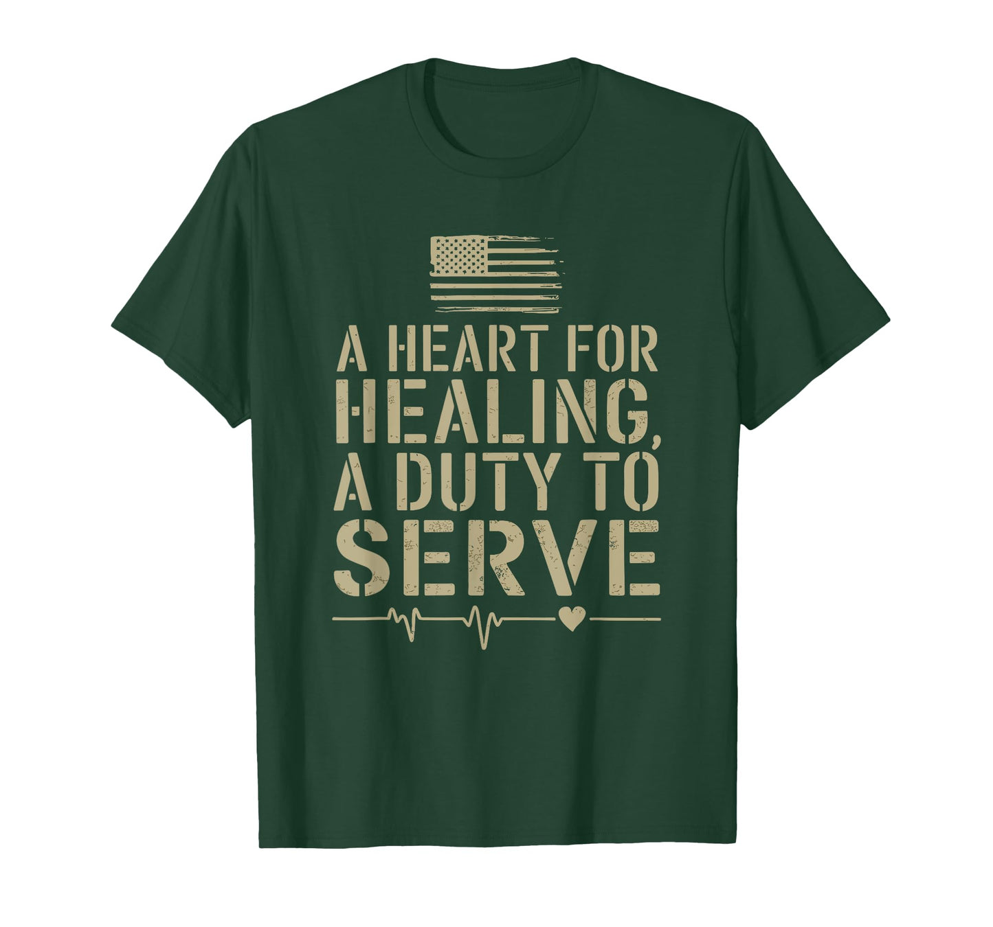 America Military Nurse Design VA Nursing Veteran T-Shirt
