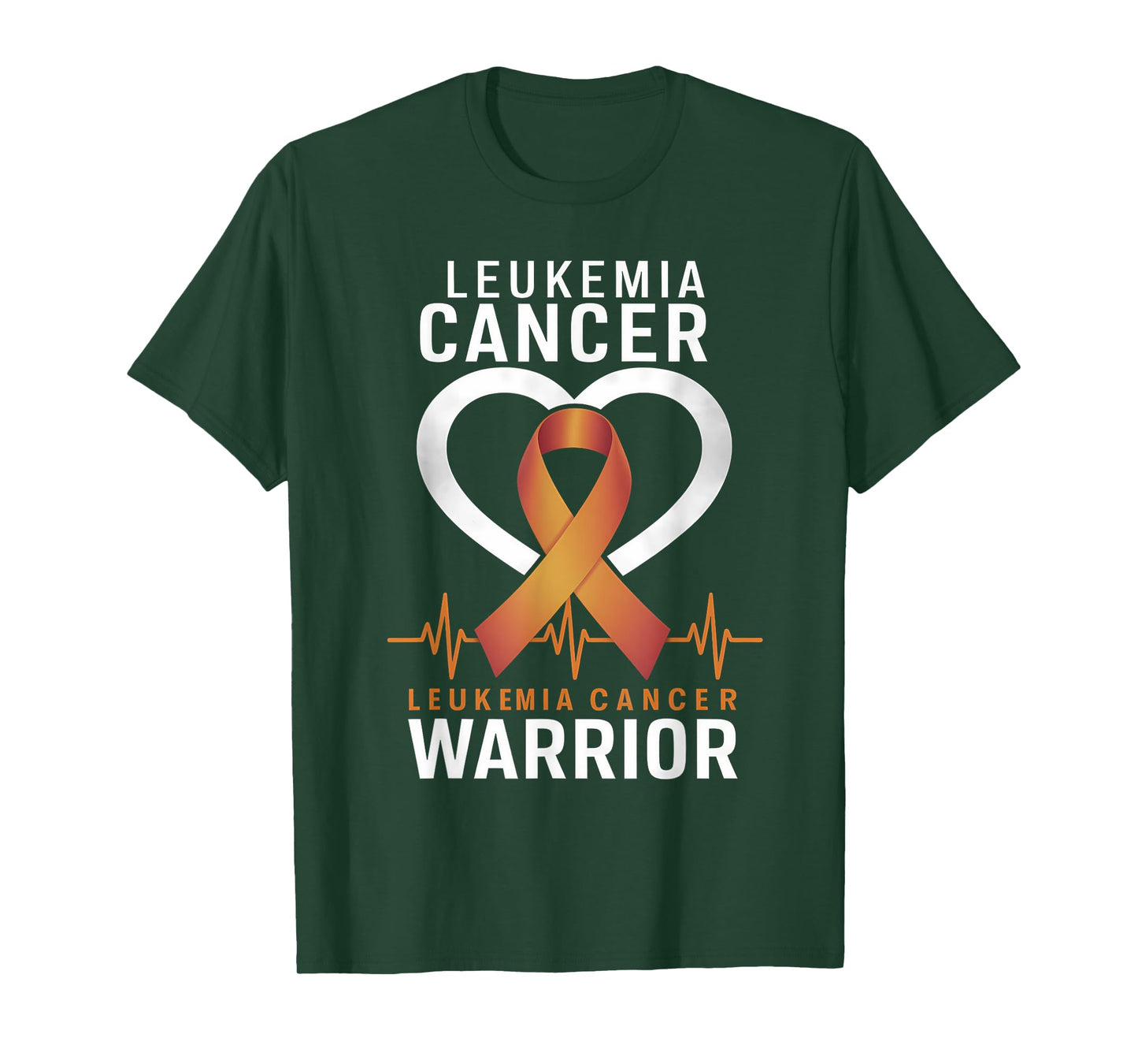 Leukemia Cancer Awareness Leukemia Warrior Orange Ribbon T-Shirt