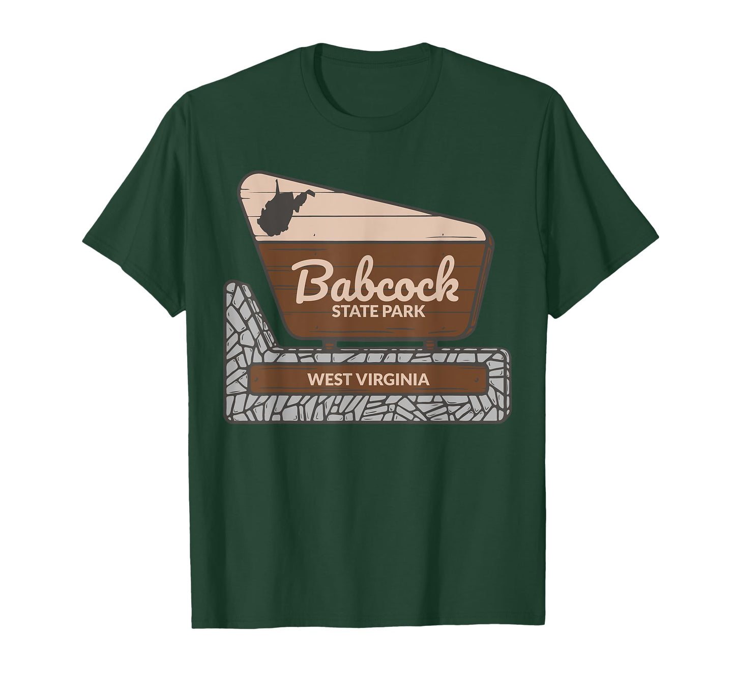 Babcock State Park West Virginia Welcome Sign Souvenir T-Shirt
