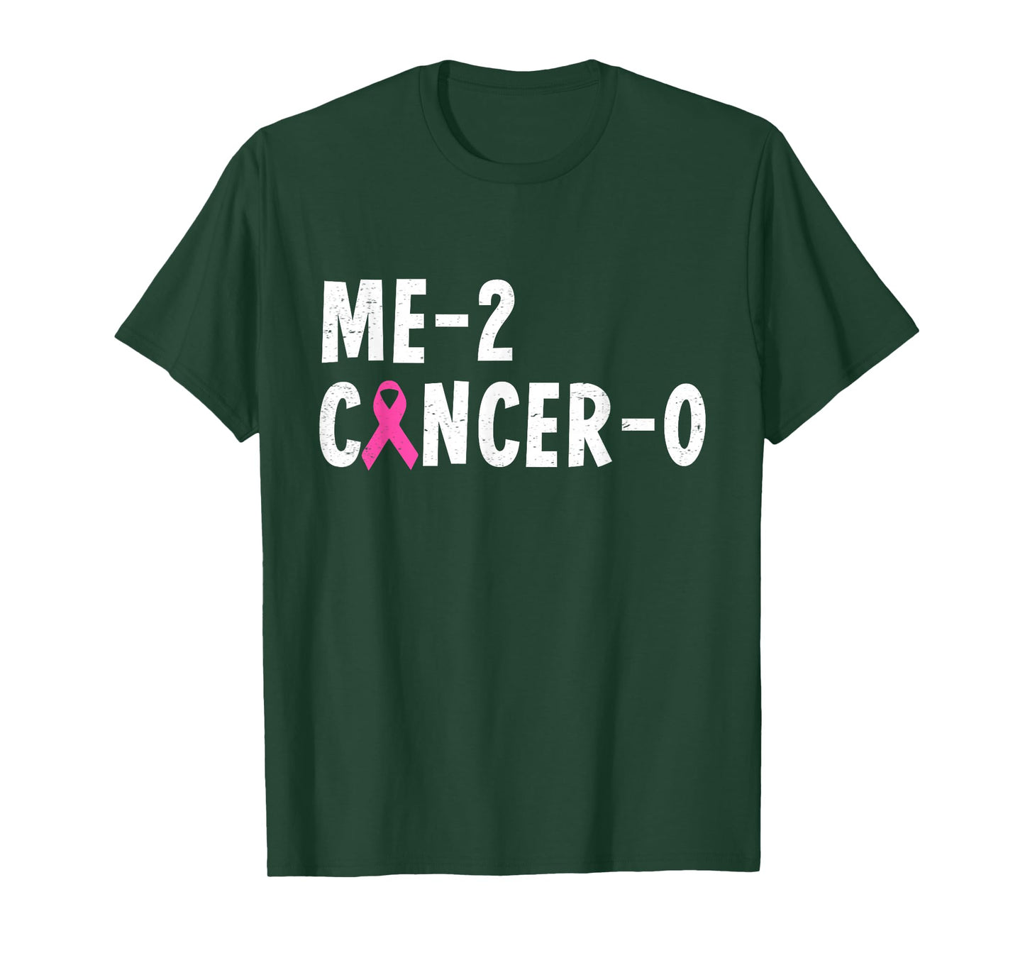 Me 2 Cancer 0 Pink Ribbon Breast Cancer Awareness T-Shirt