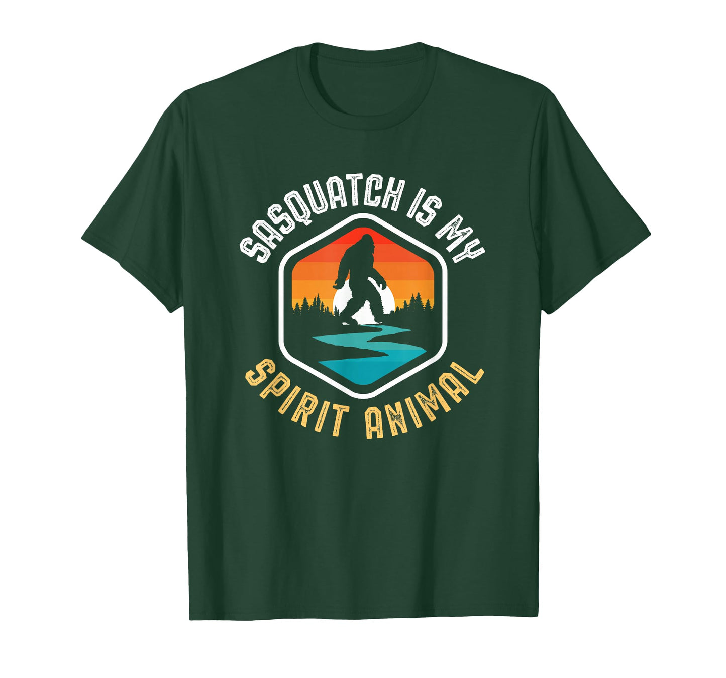 Sasquatch is my Spirit Animal Vintage Bigfoot Outdoor T-Shirt