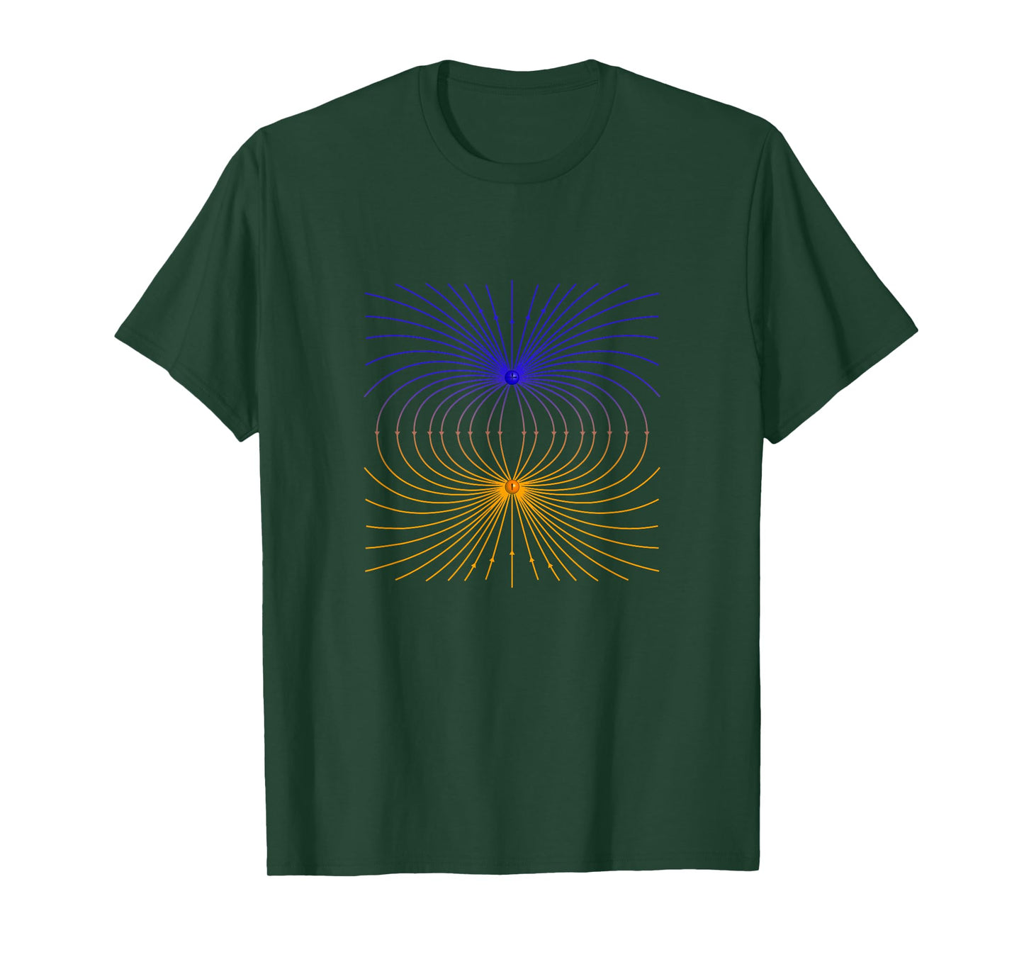 Electric Field Lines Physics Student Teacher Gift Dipole T-Shirt