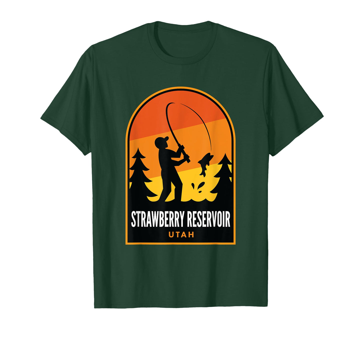 Strawberry Reservoir Utah Fishing T-Shirt