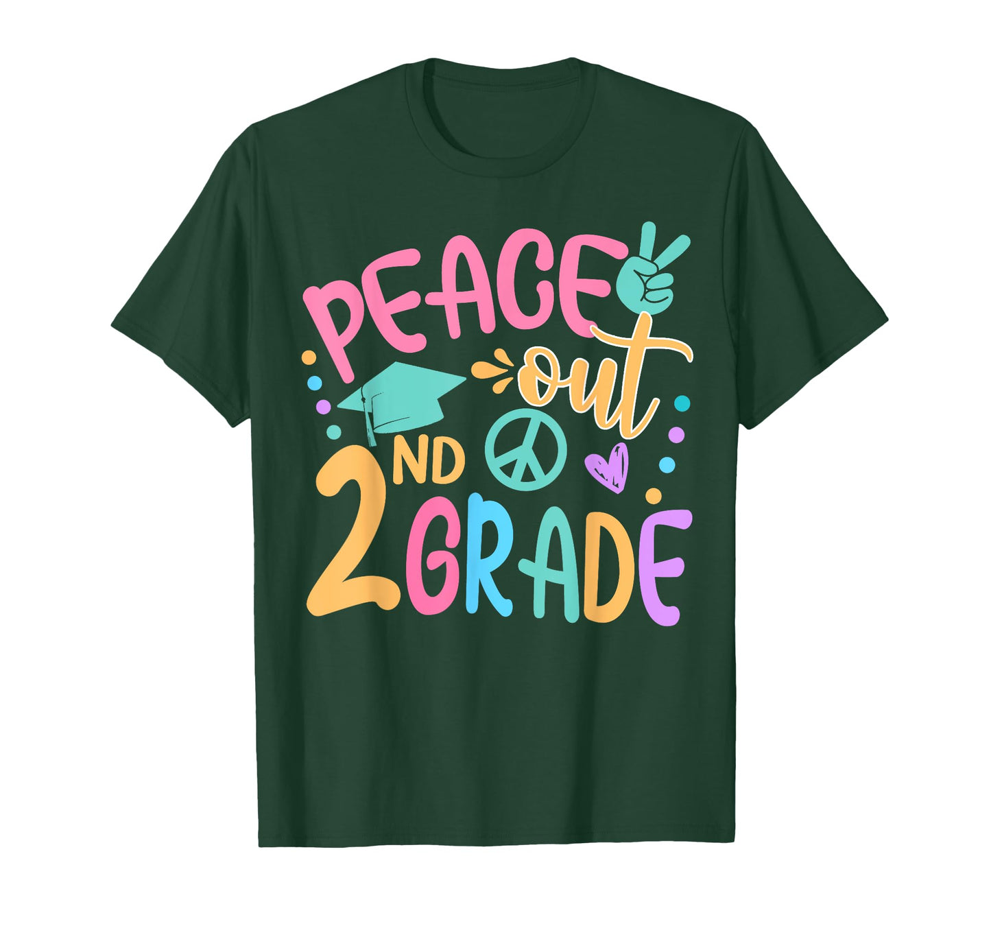 Peace Out 2nd Grade Bye Bye School Hello Summer T-Shirt