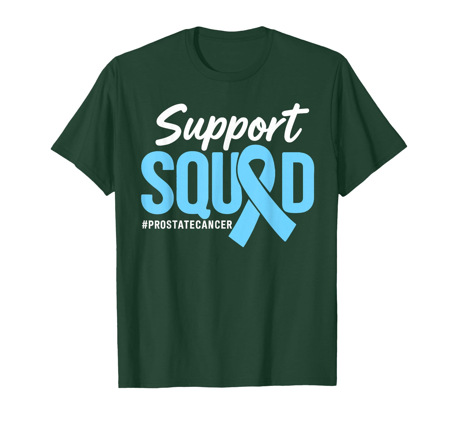 Prostate Cancer Awareness Support Squad Light Blue Ribbon T-Shirt