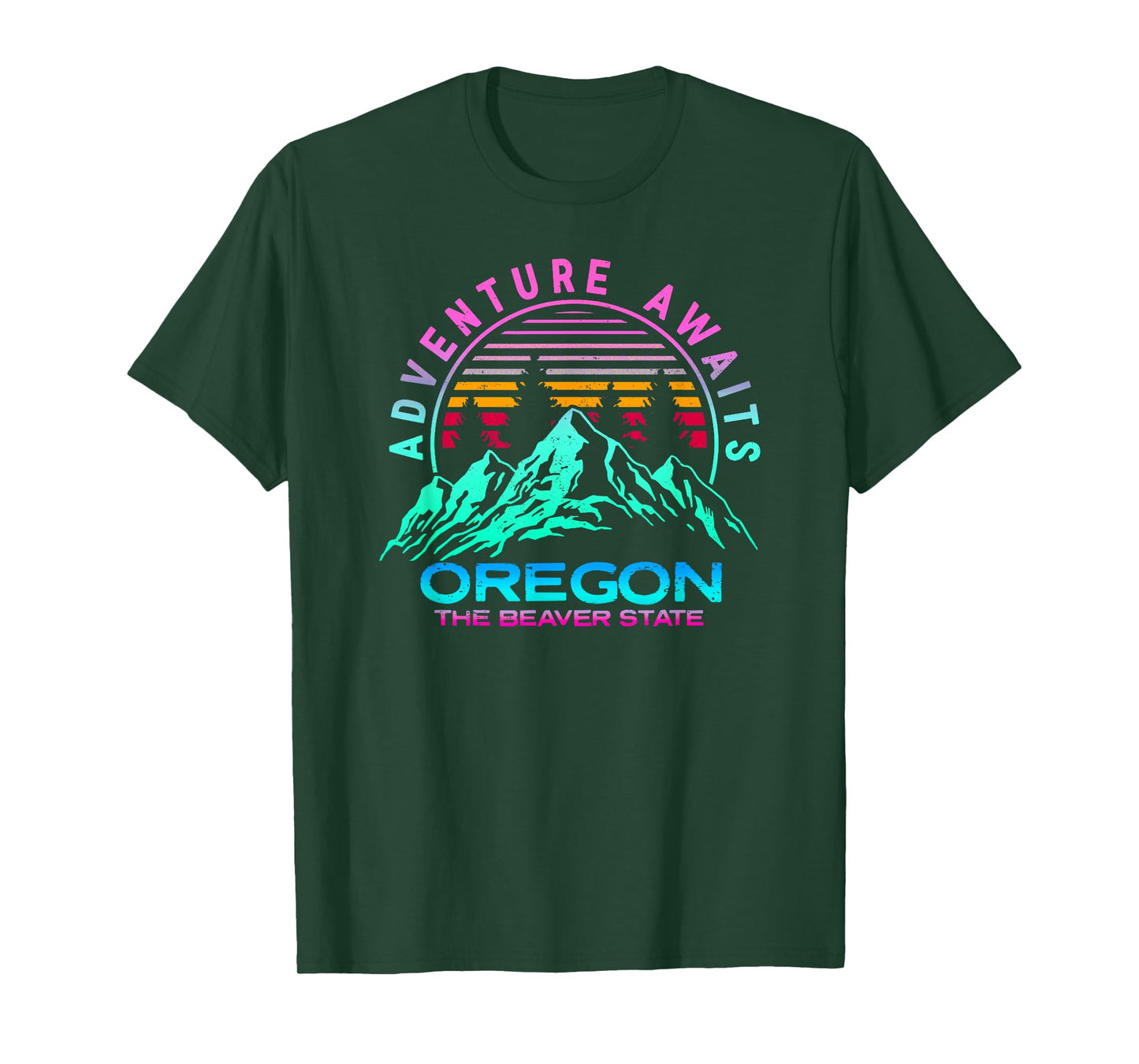 Oregon Retro Vintage Mountains & Outdoors Wilderness State T-Shirt