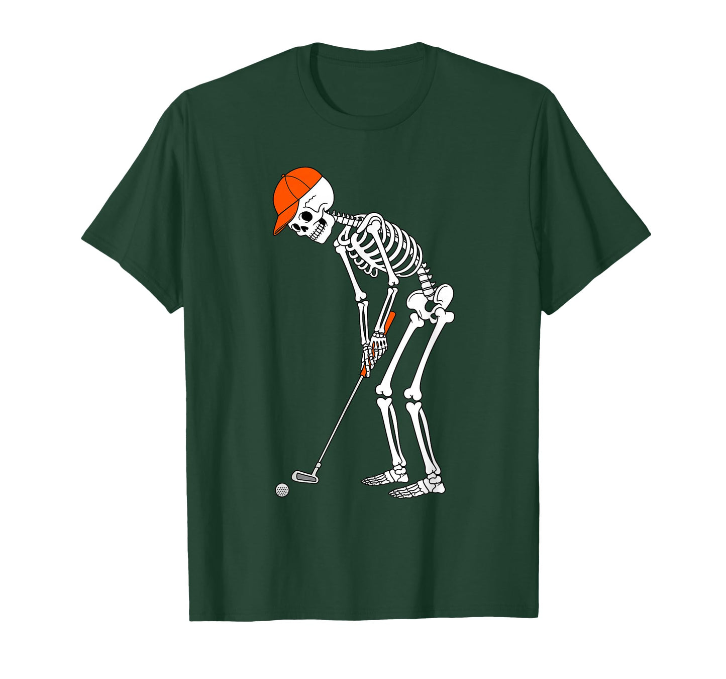 Funny Halloween Skeleton Golf Golfing Sports Golfer T-Shirt