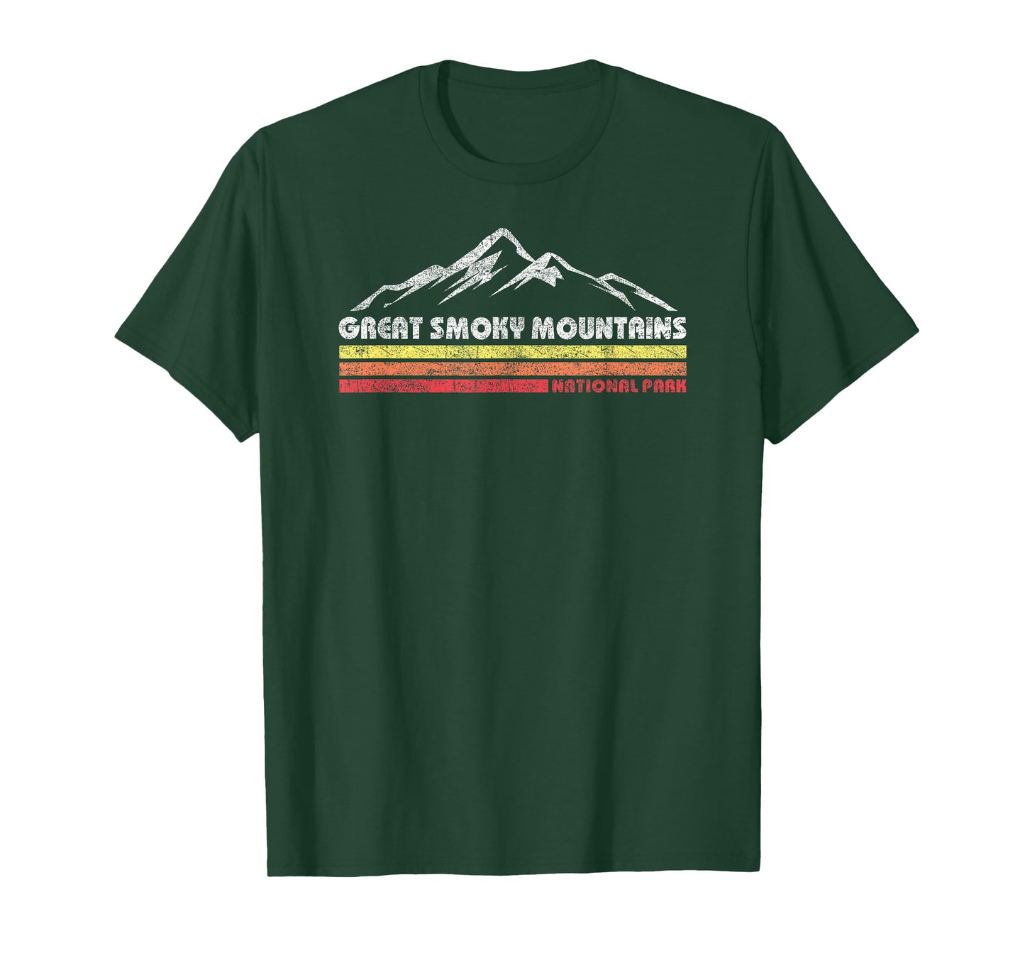 Retro Great Smoky Mountains National Park Mens Womens Hiking T-Shirt