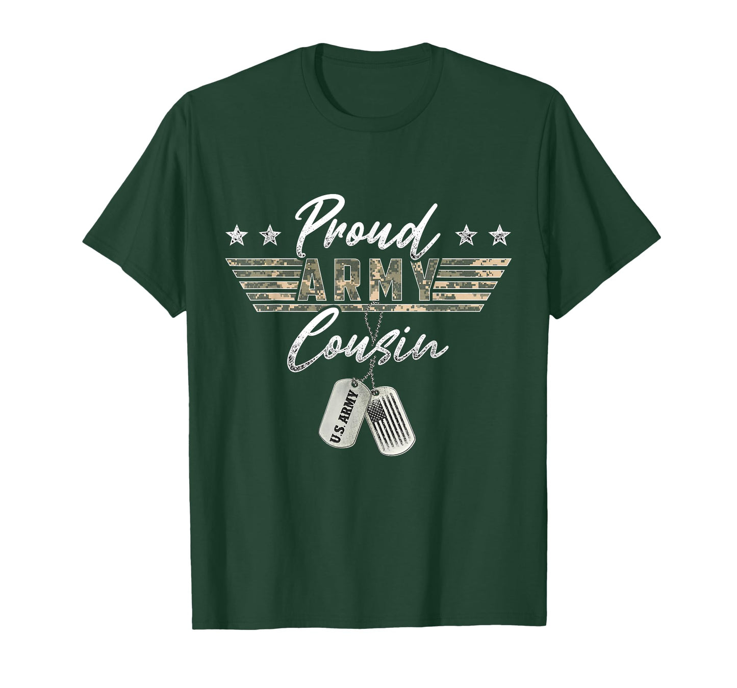 Proud U.S. Army & Military Family Military Gift Proud Army Cousin American Veteran Military T-Shirt