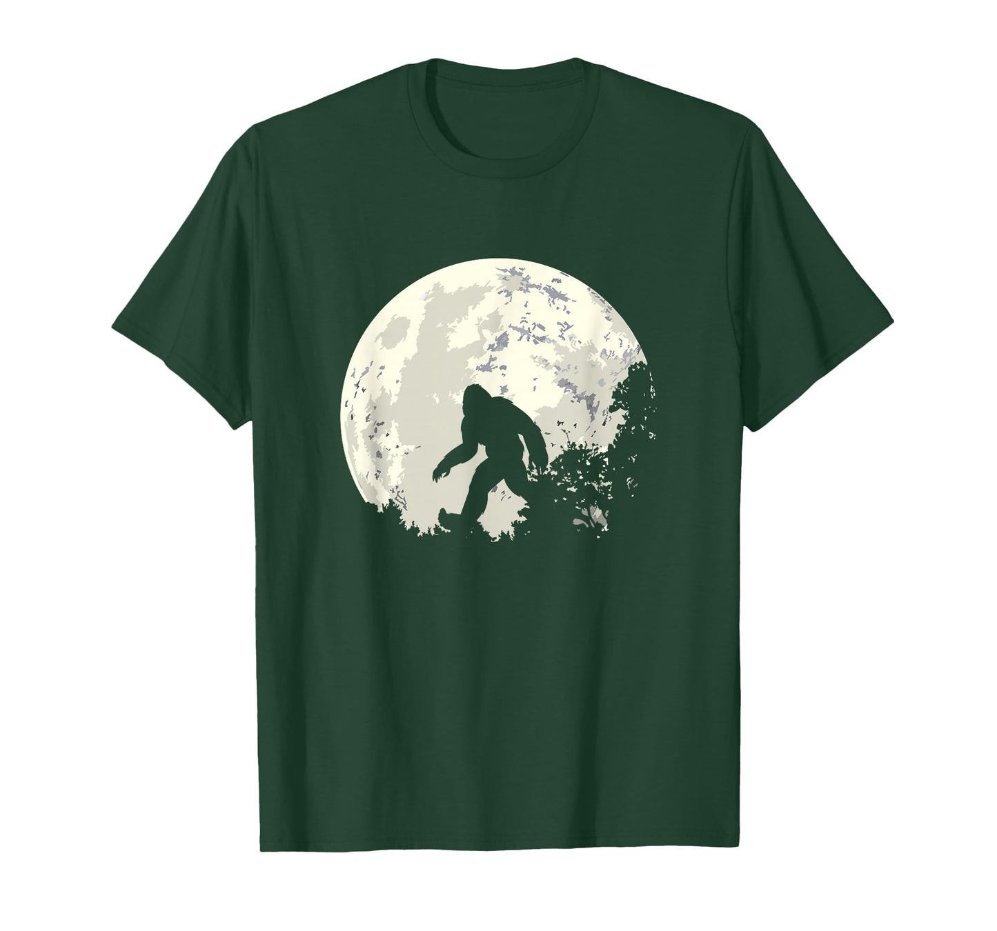 Bigfoot Moon Sasquatch T Shirt - I Believe in Bigfoot Tee T-Shirt