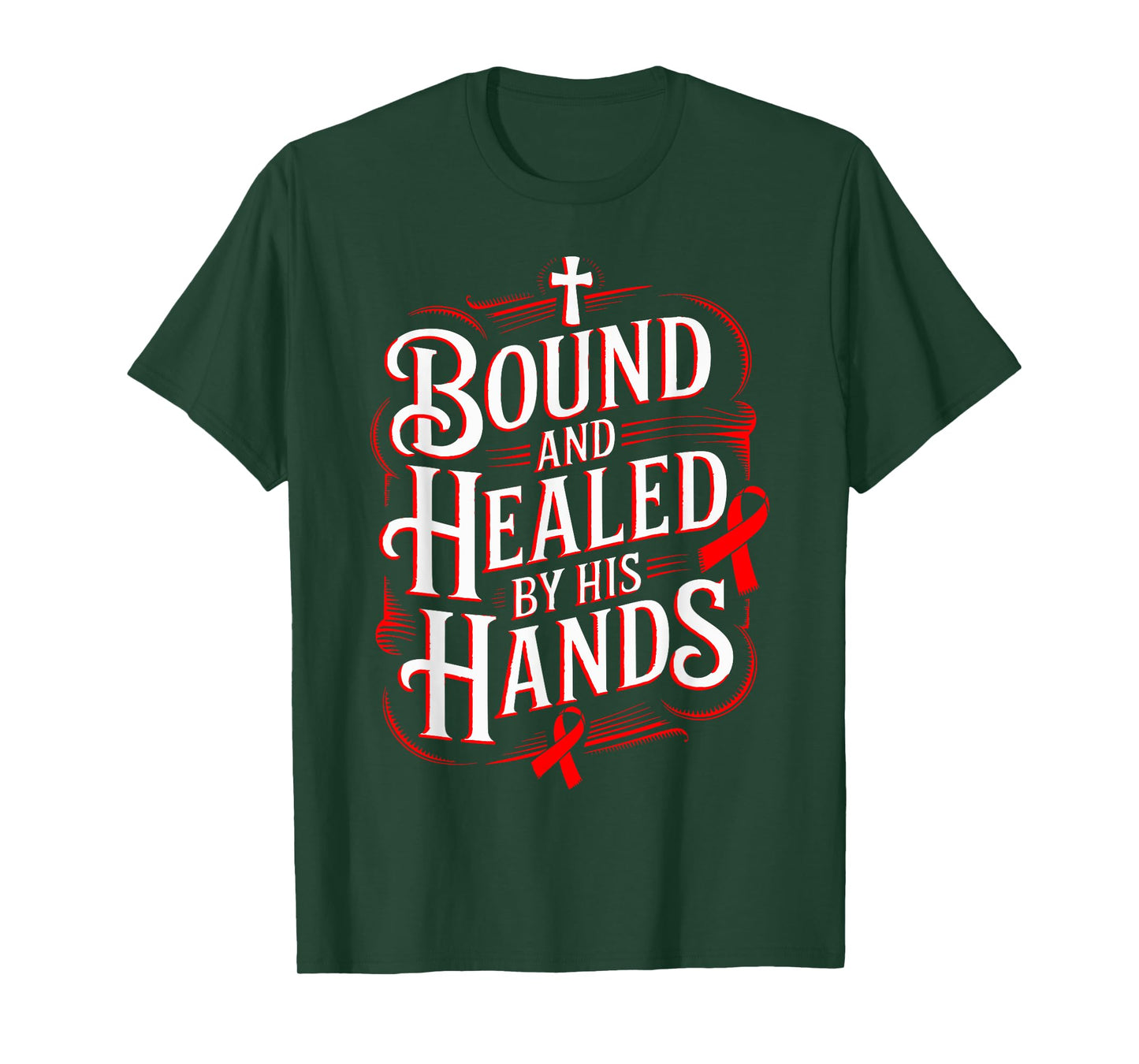 Healed By His Hands Blood Cancer Awareness T-Shirt