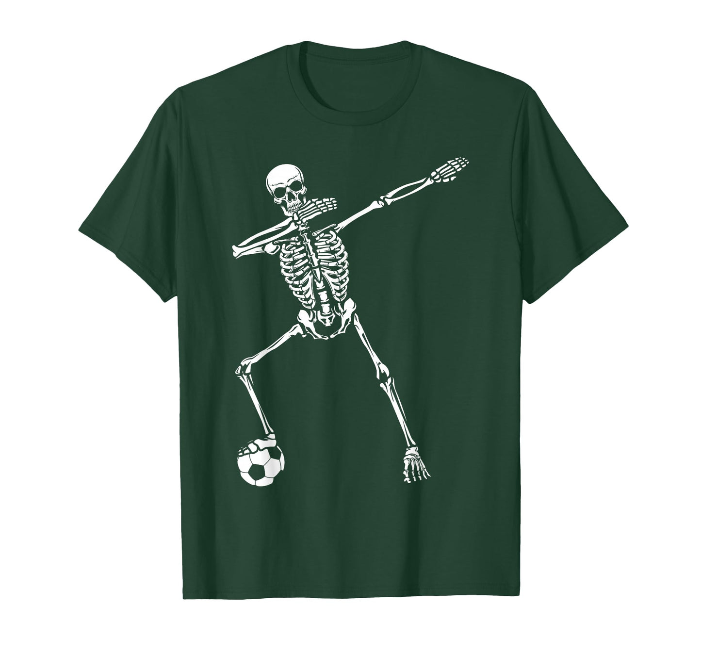 Dabbing Soccer Skeleton Funny Halloween Sports T-Shirt