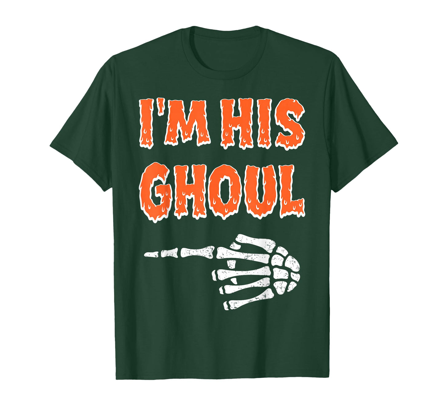 I’m Her Boo I’m His Ghoul Halloween Couples Matching Costume T-Shirt