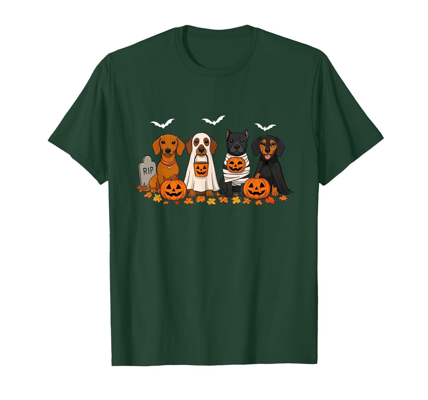 Dachshund Halloween Sausage Dog Haunted Hound Dog Mom Lover T-Shirt